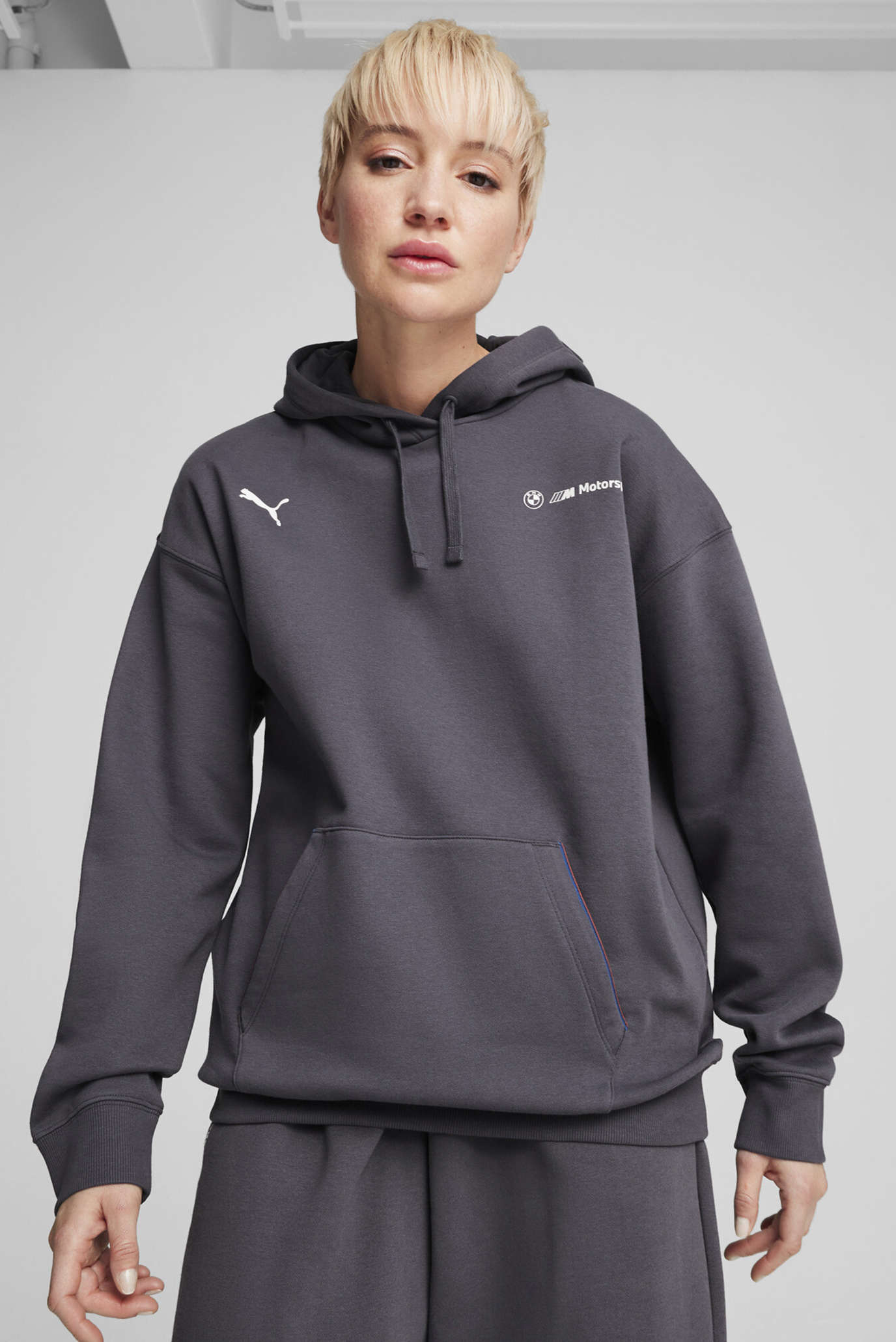 Женское серое худи BMW M Motorsport ESS+ Hoodie Women 1