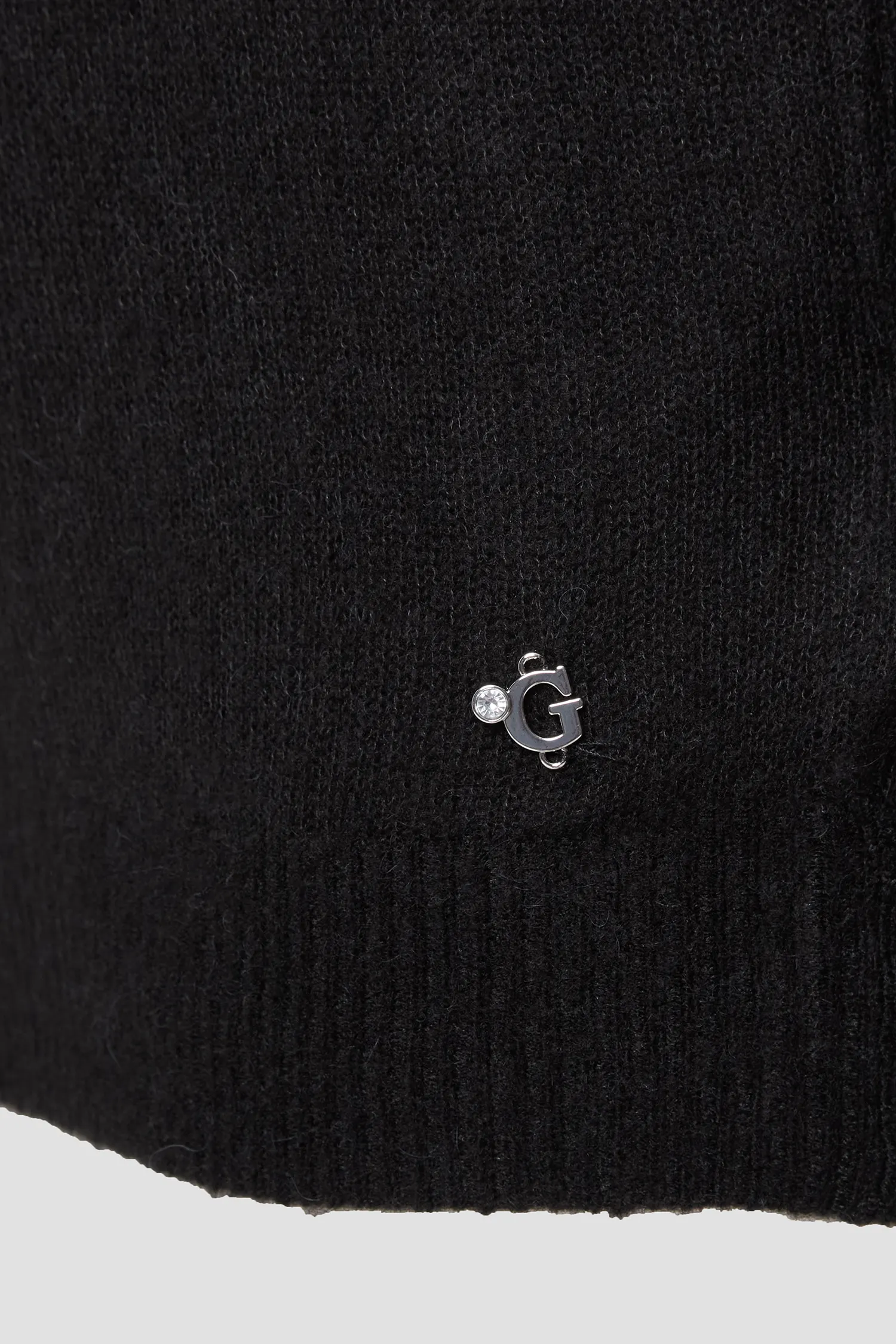 Женский черный шерстяной джемпер 3