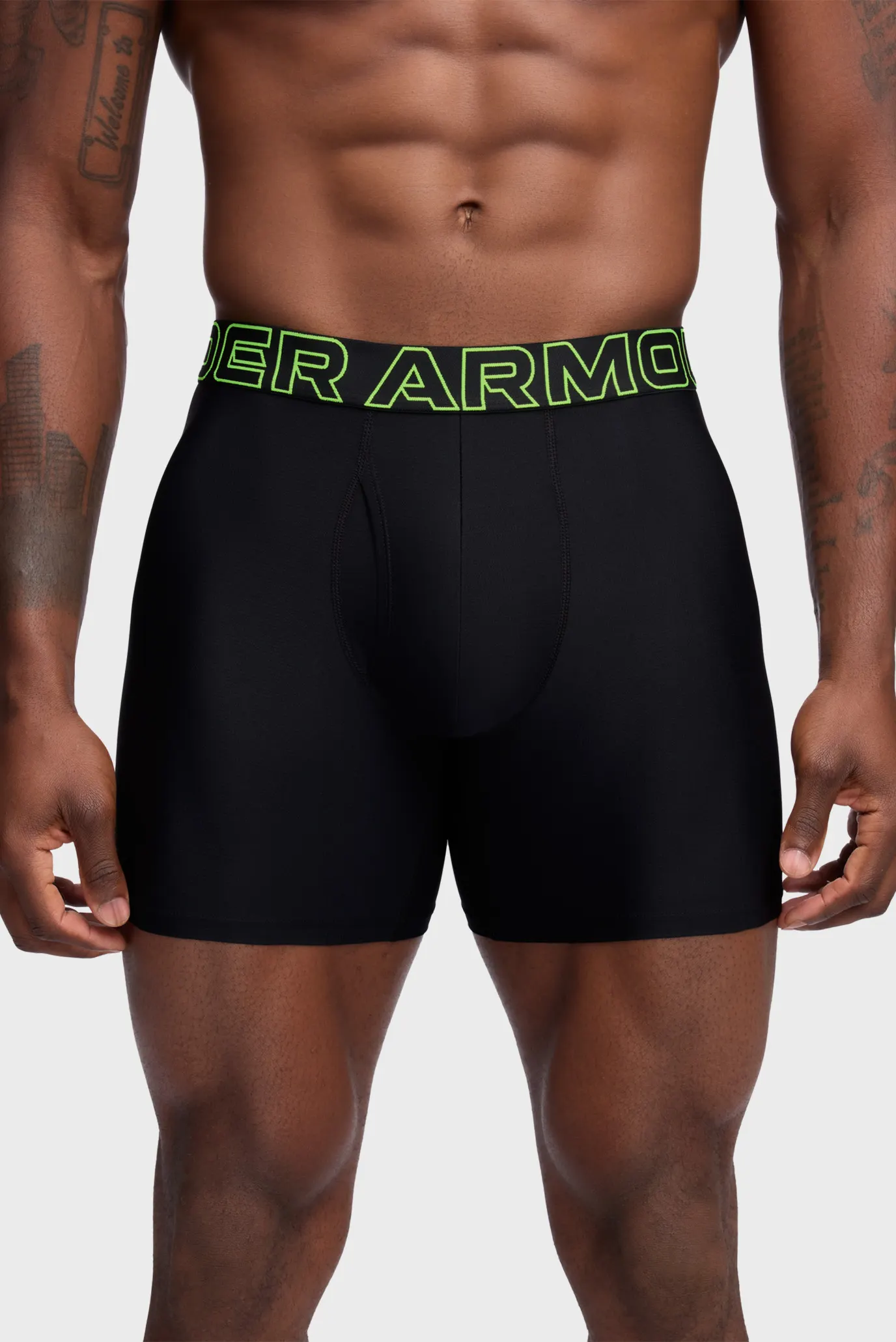 Мужские черные боксеры (3 шт) UA PERFORMANCE TECH MESH -SOLID 6 IN 3PK 2