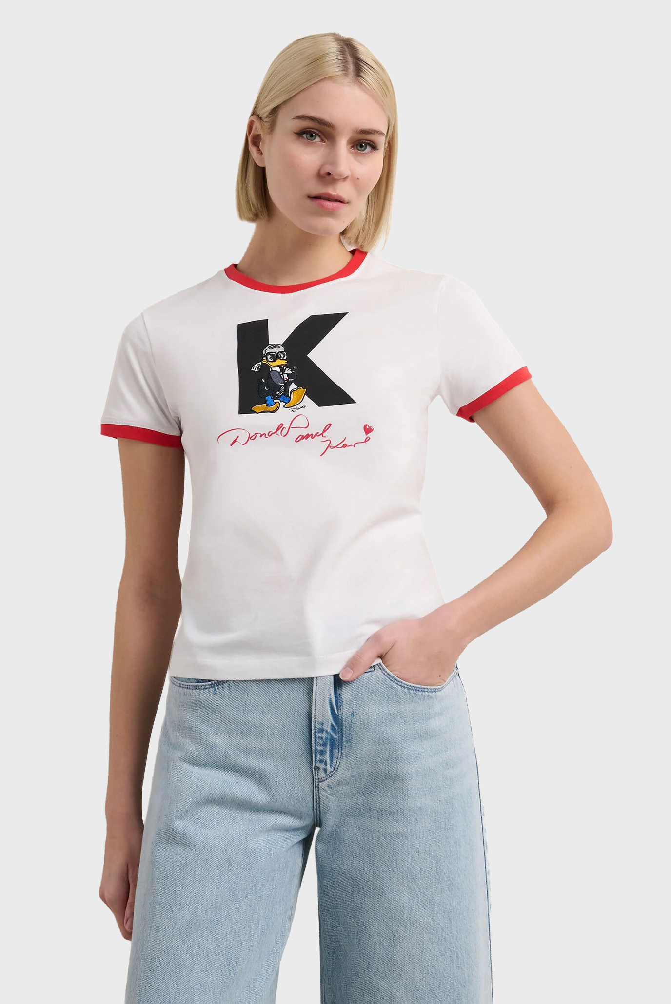 Женская белая футболка KL INITIAL X DISNEY Белый XS Karl Lagerfeld A3W17089 Женская белая футболка KL INITIAL X DISNEY Белый XS Karl Lagerfeld A3W17089