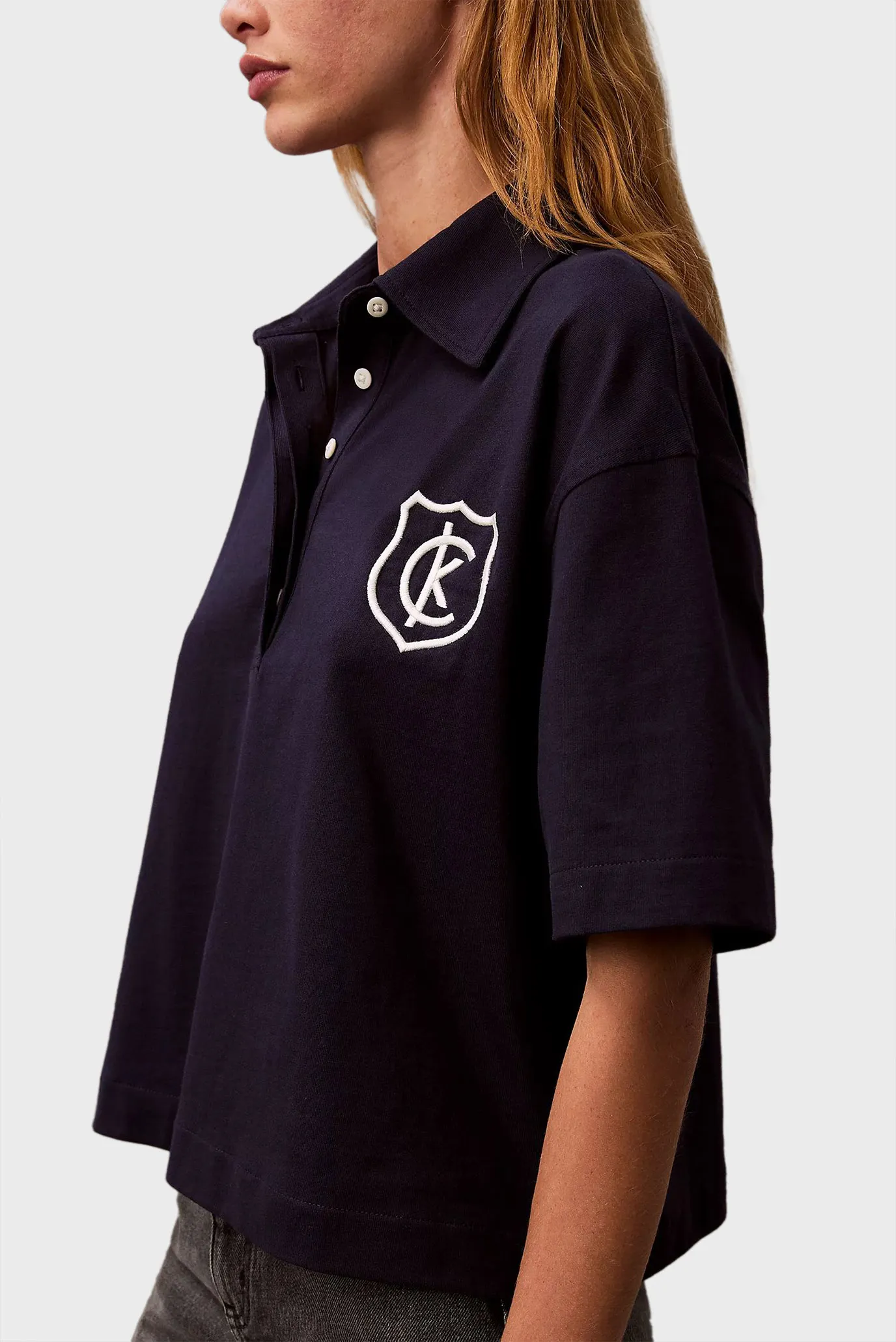 Жіноче темно-синє поло SS RUGBY JERSEY PATCH 6