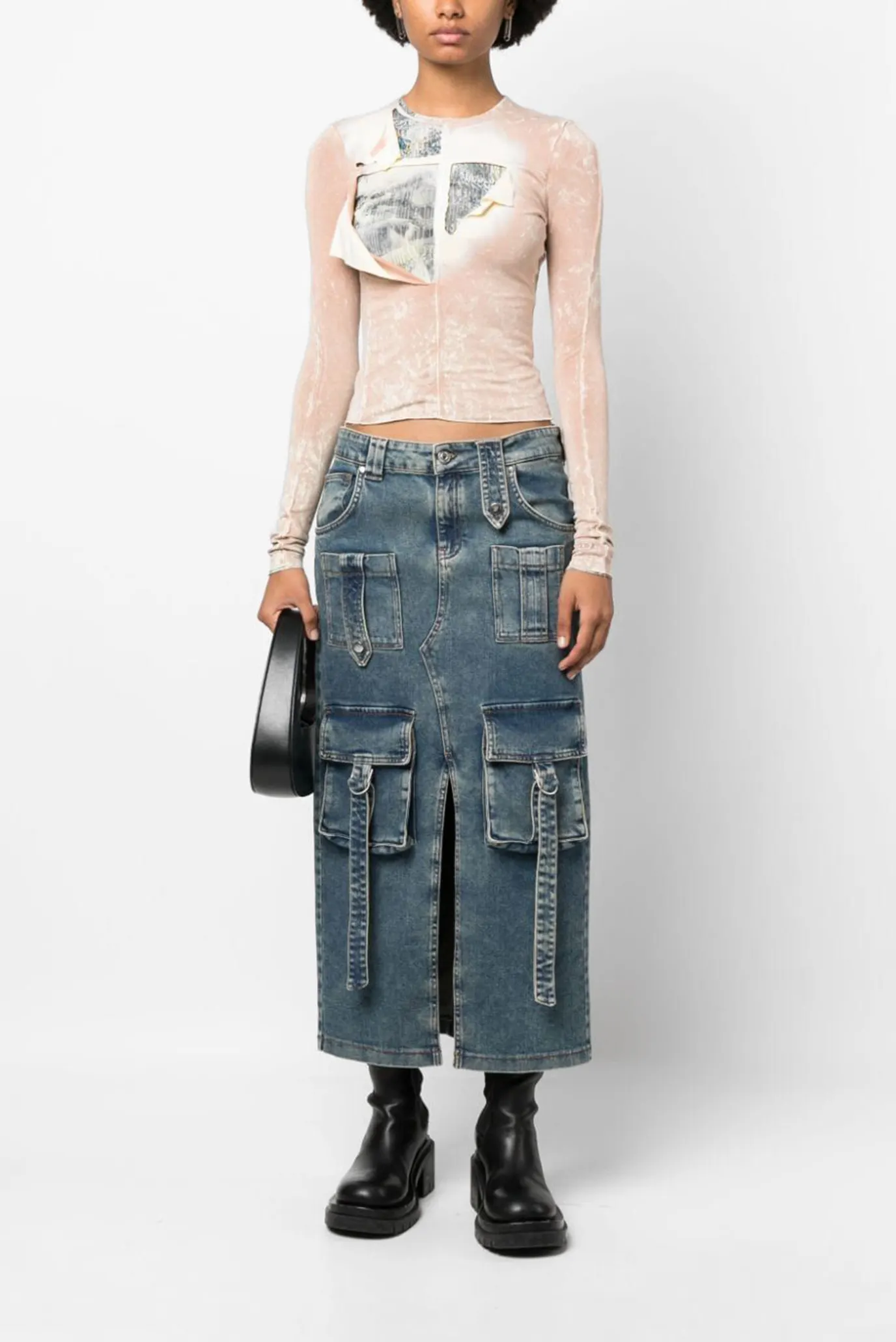 Женский бежевый топ T-TREATY Diesel A11679 0CNAY — MD-Fashion