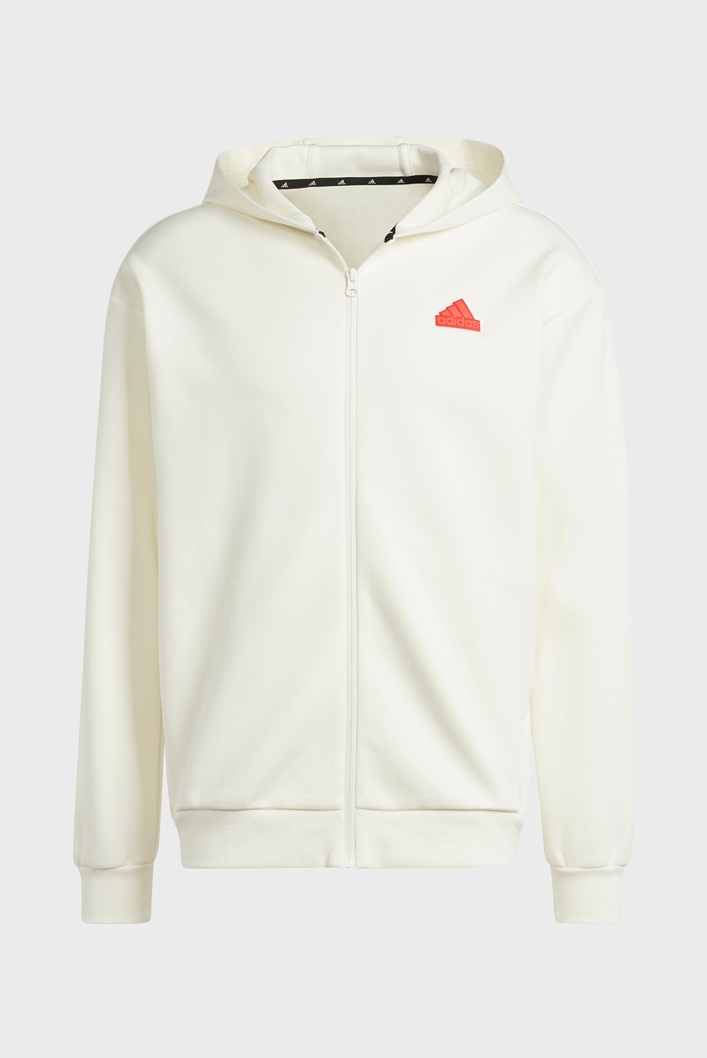 Мужское белое худи Future Icons Badge of Sport Full Zip 1