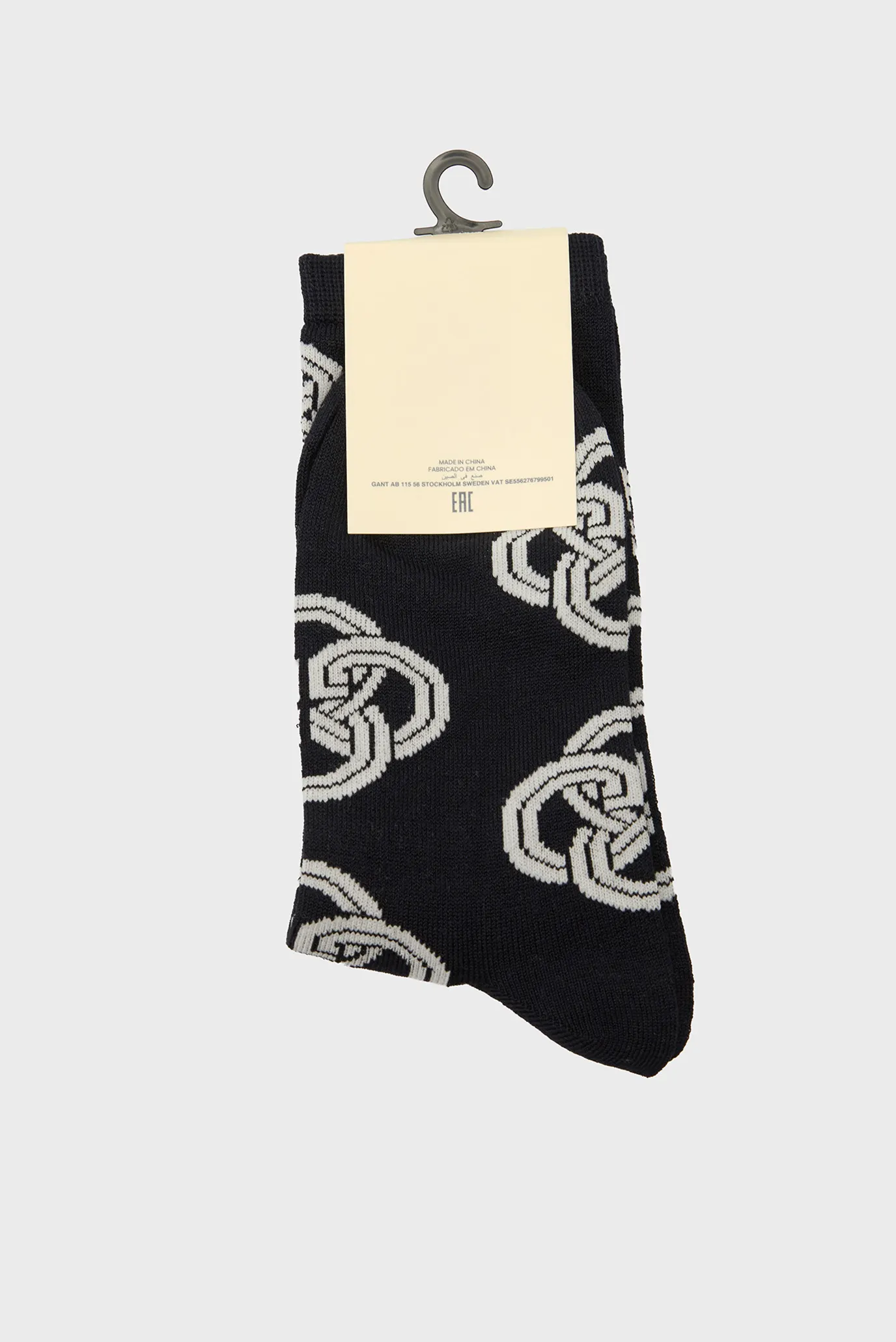 Жіночі темно-сині шкарпетки з візерунком MONOGRAM SOCKS 3