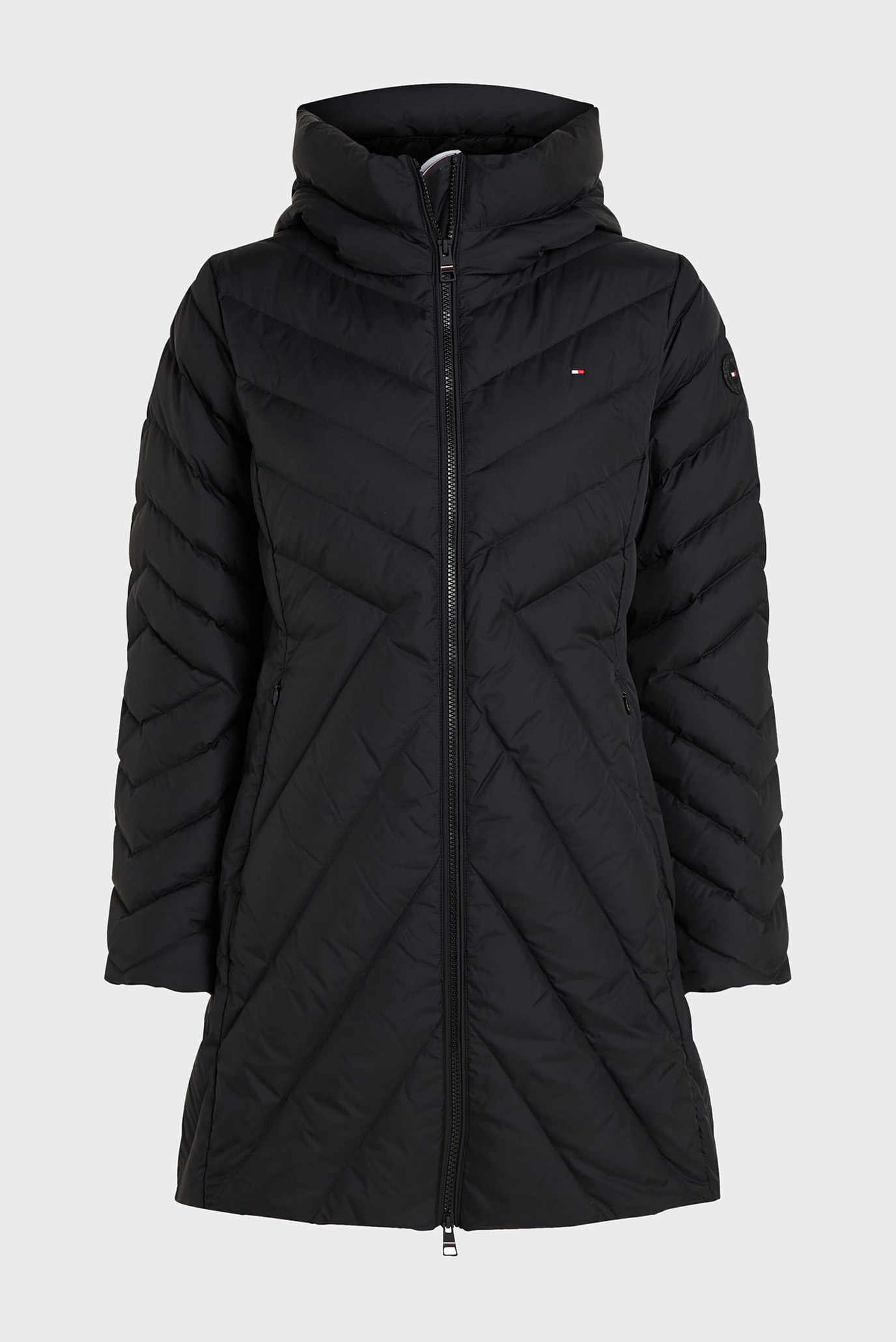 Женский черный пуховик CHEVRON MW DOWN COAT 1