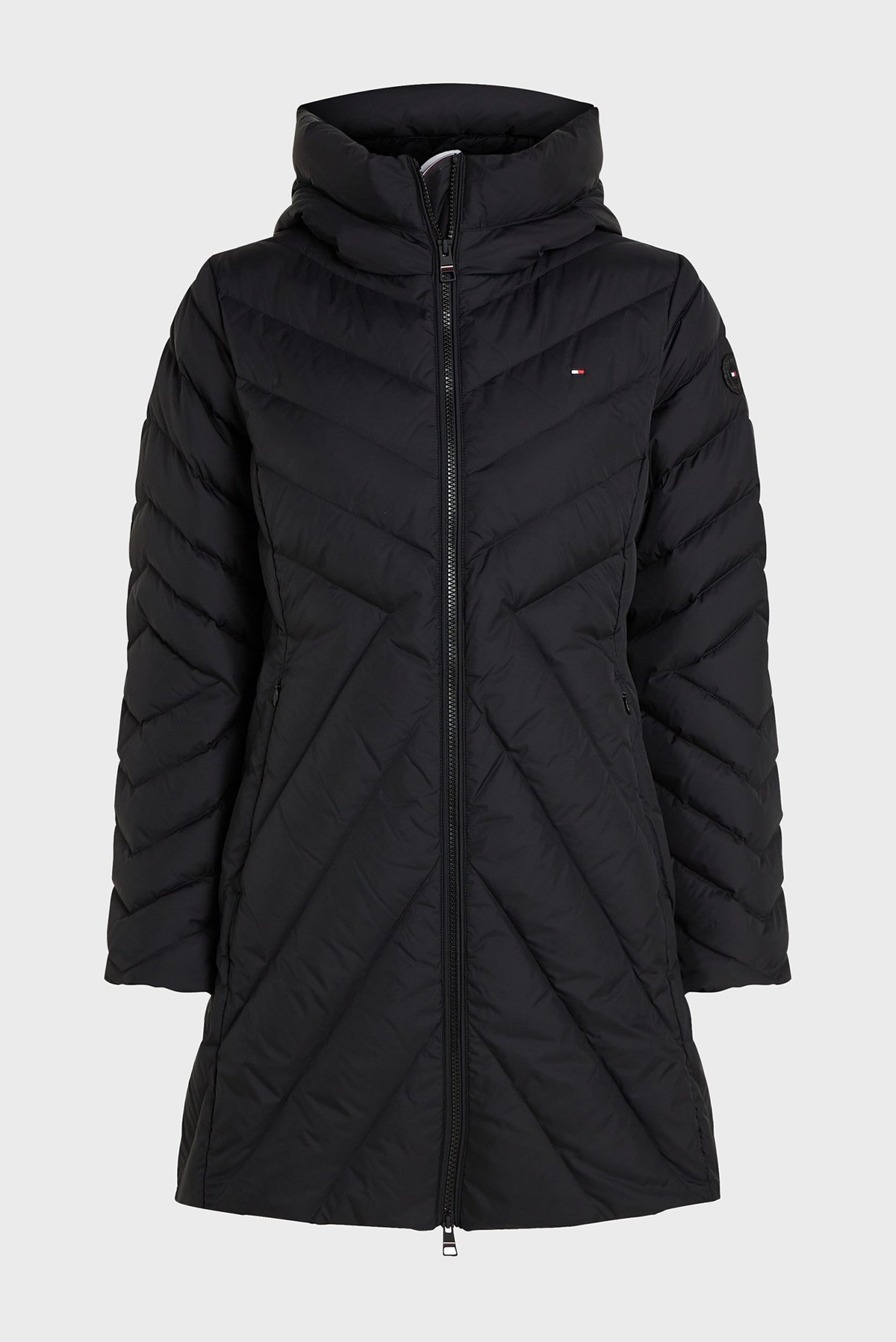 Жіночий чорний пуховик CHEVRON MW DOWN COAT 1