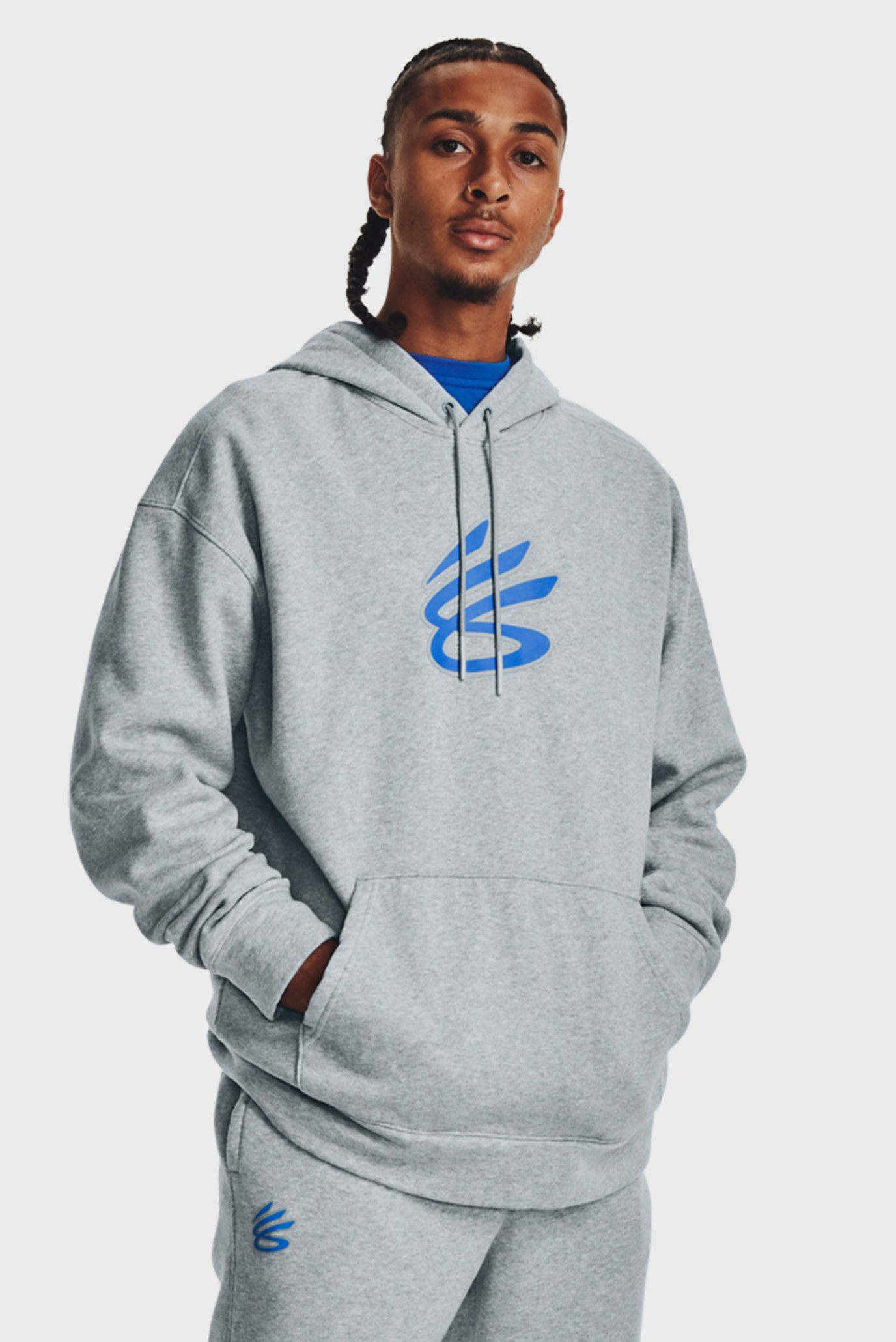 Мужское серое худи Curry Big Splash PO Hoodie 1