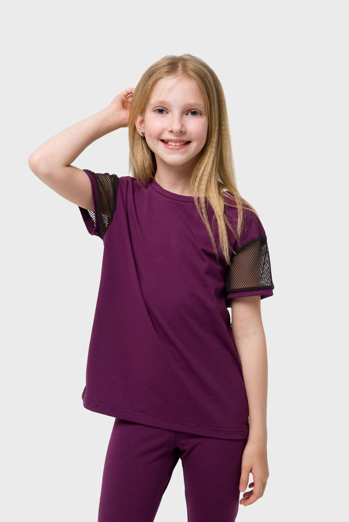 Детская бордовая футболка 1