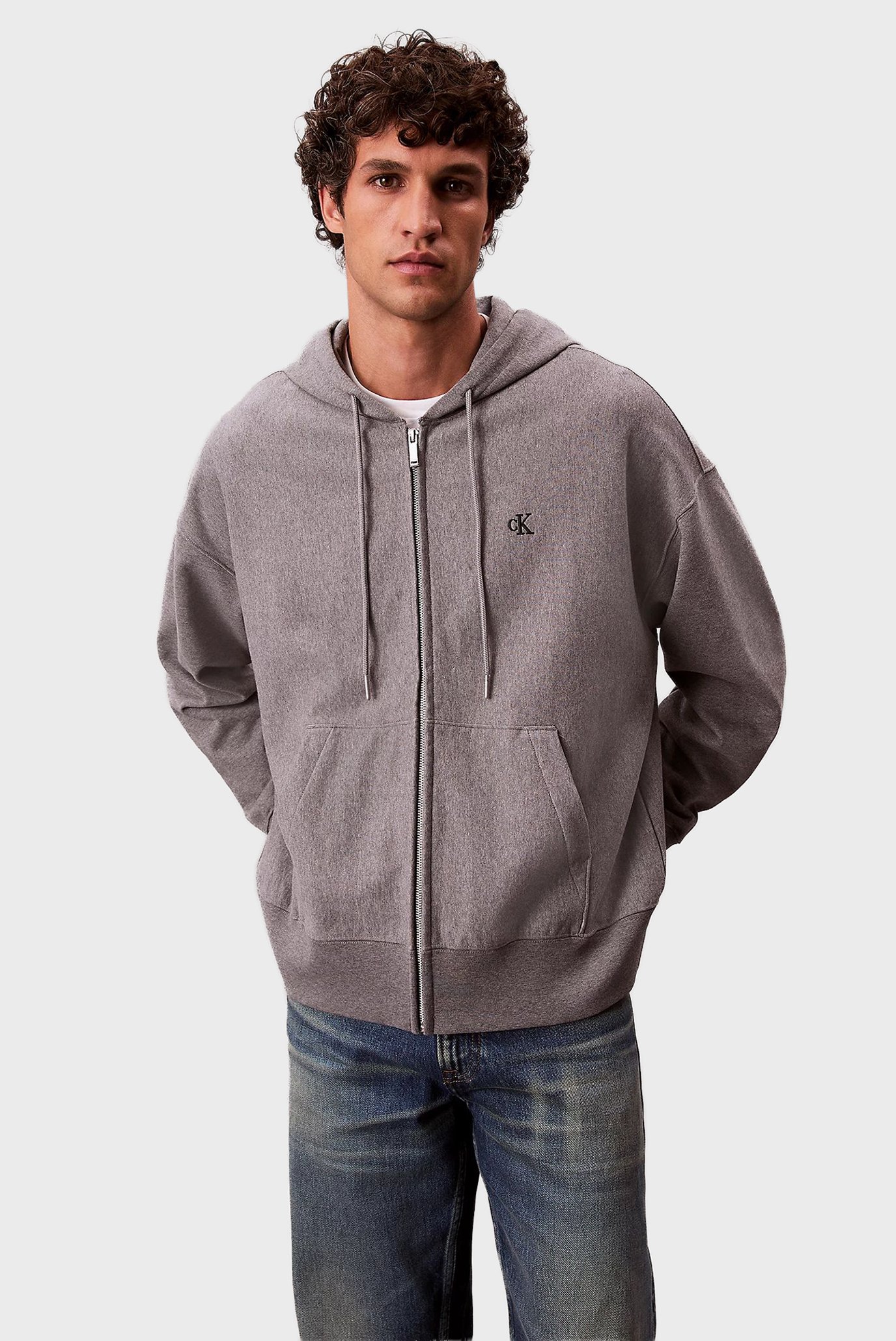 Мужское серое худи PREMIUM TERRY MONOGRAM Серый S Calvin Klein Jeans LV04RD232G Мужское серое худи PREMIUM TERRY MONOGRAM Серый S Calvin Klein Jeans LV04RD232G