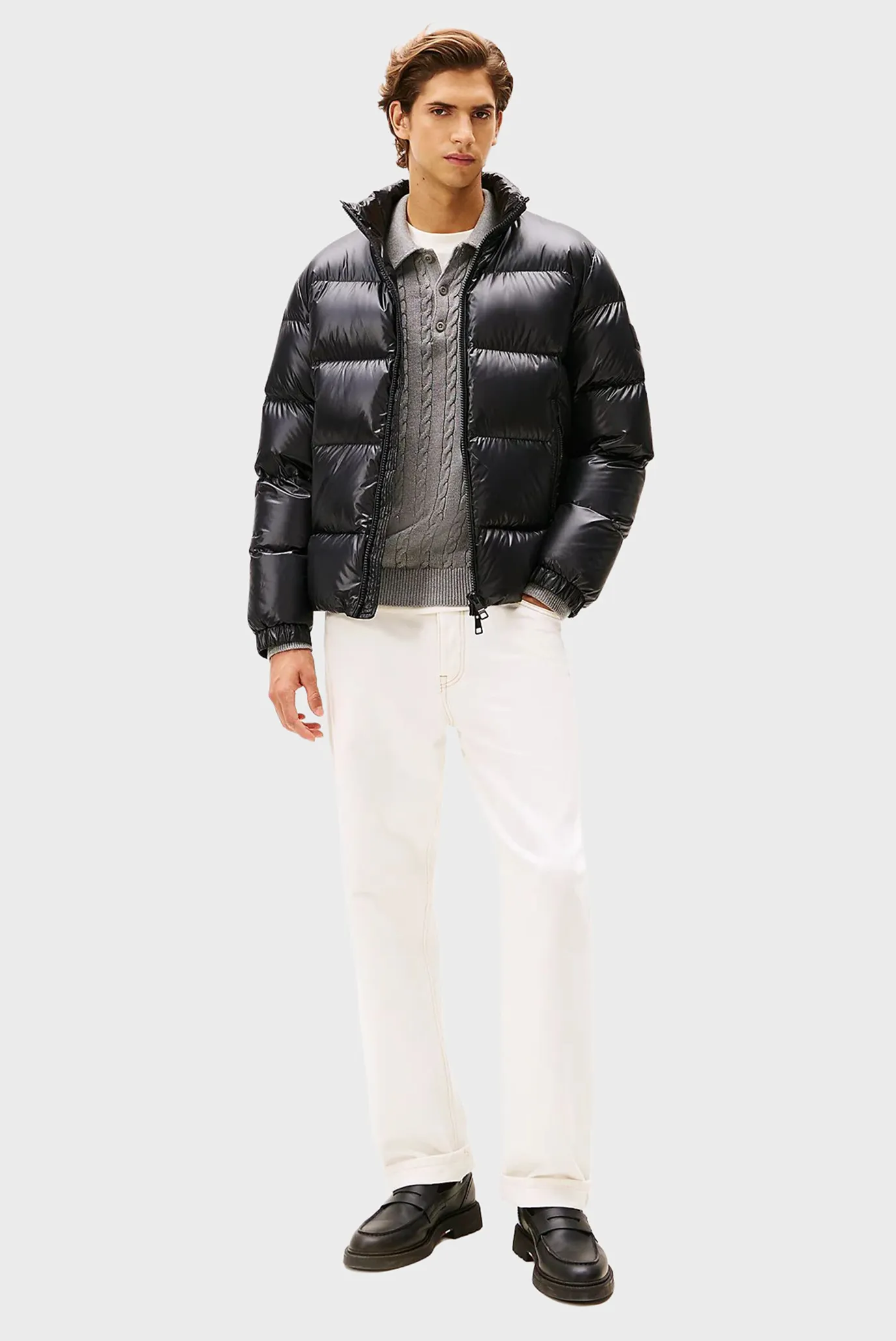 Мужской черный пуховик SHINY 2