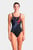 Жіночий чорний купальник з візерунком  RIPPLES SWIMSUIT U BACK B