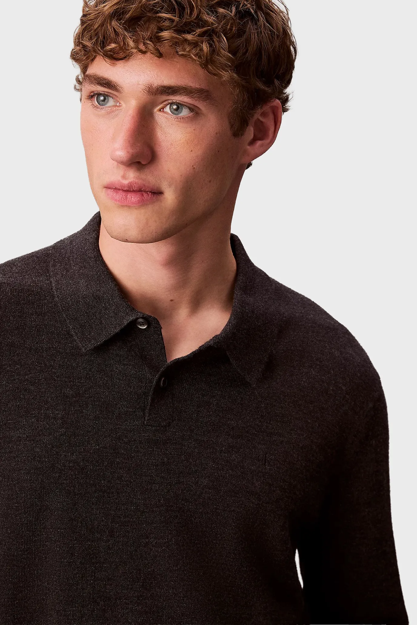 Чоловіче темно-сіре вовняне поло MERINO 4