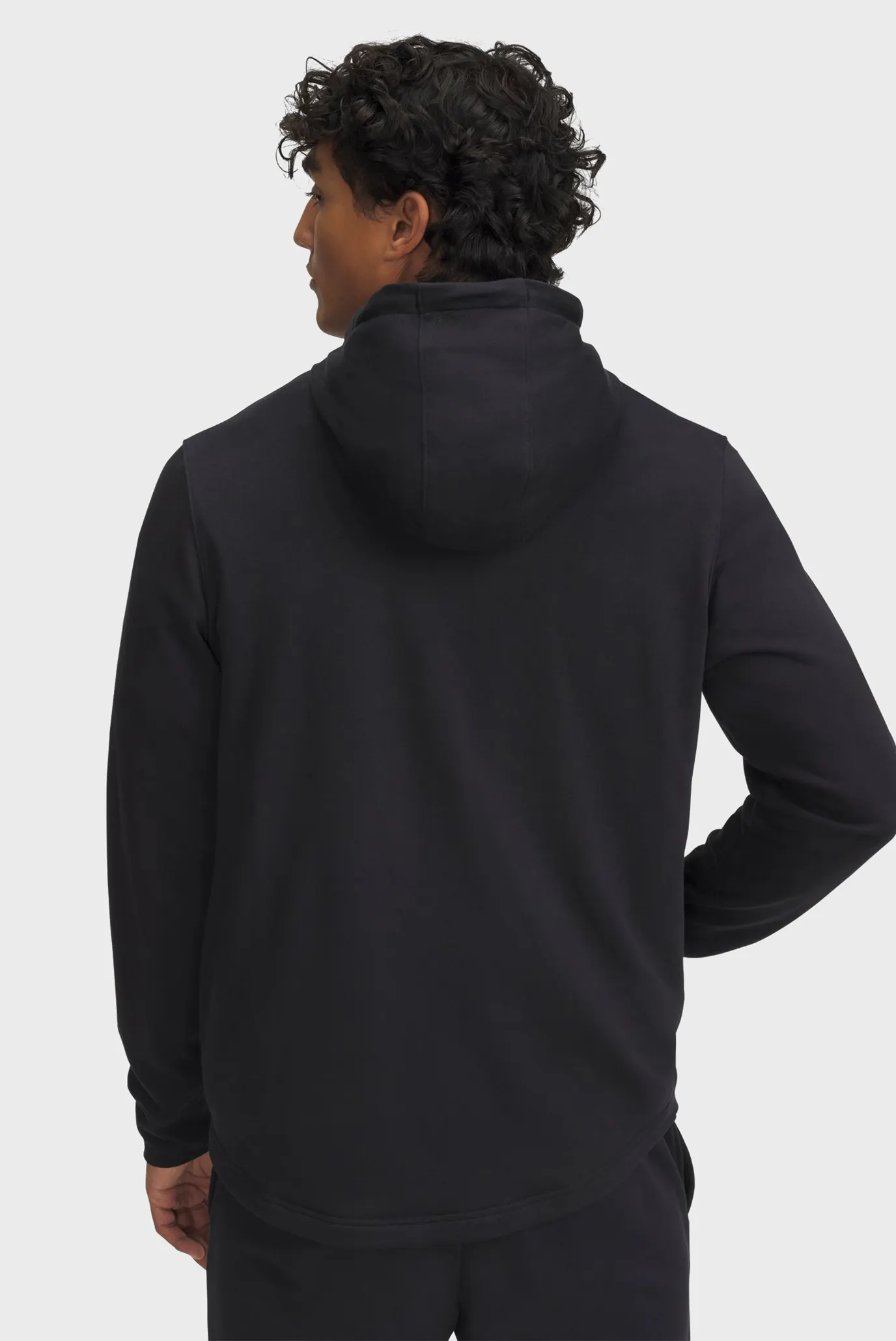 Мужское черное худи UA Rival Terry Logo Hood 2