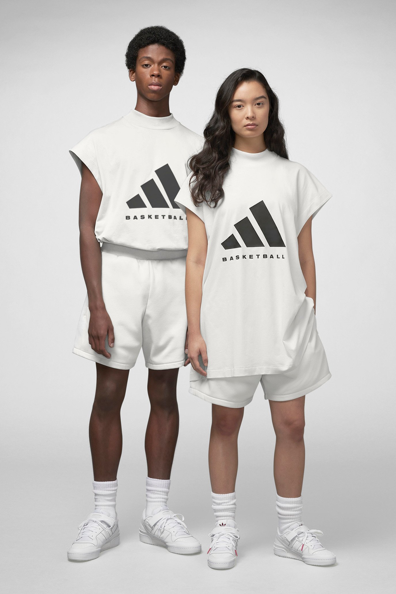 Белая майка adidas Basketball (унисекс) 1