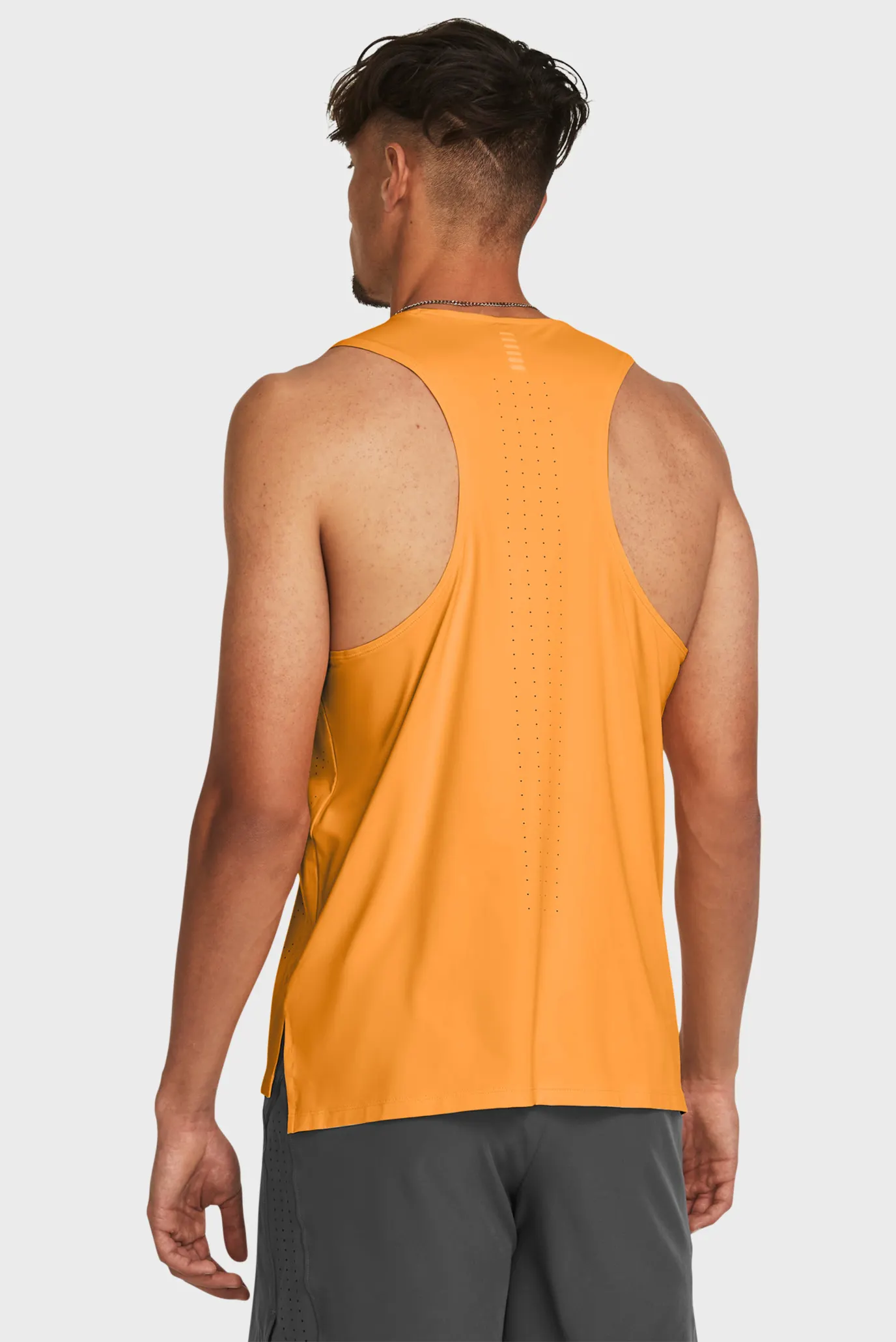 Мужская оранжевая майка UA LAUNCH ELITE SINGLET 3