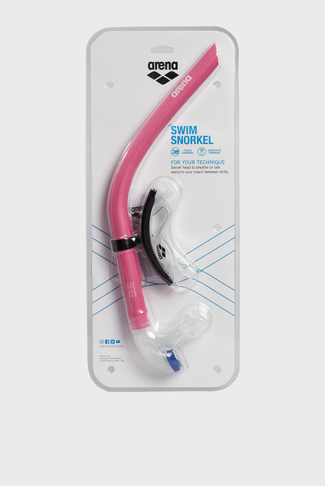 Розовая трубка для плавания SWIM SNORKEL III 1