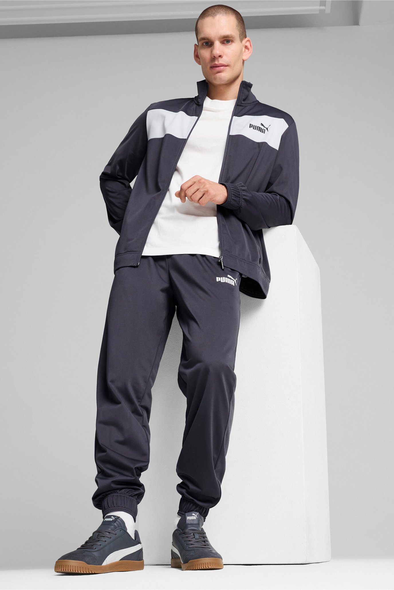 Чоловічий сірий спортивний костюм (кофта, штани) Men’s Poly Tracksuit 1