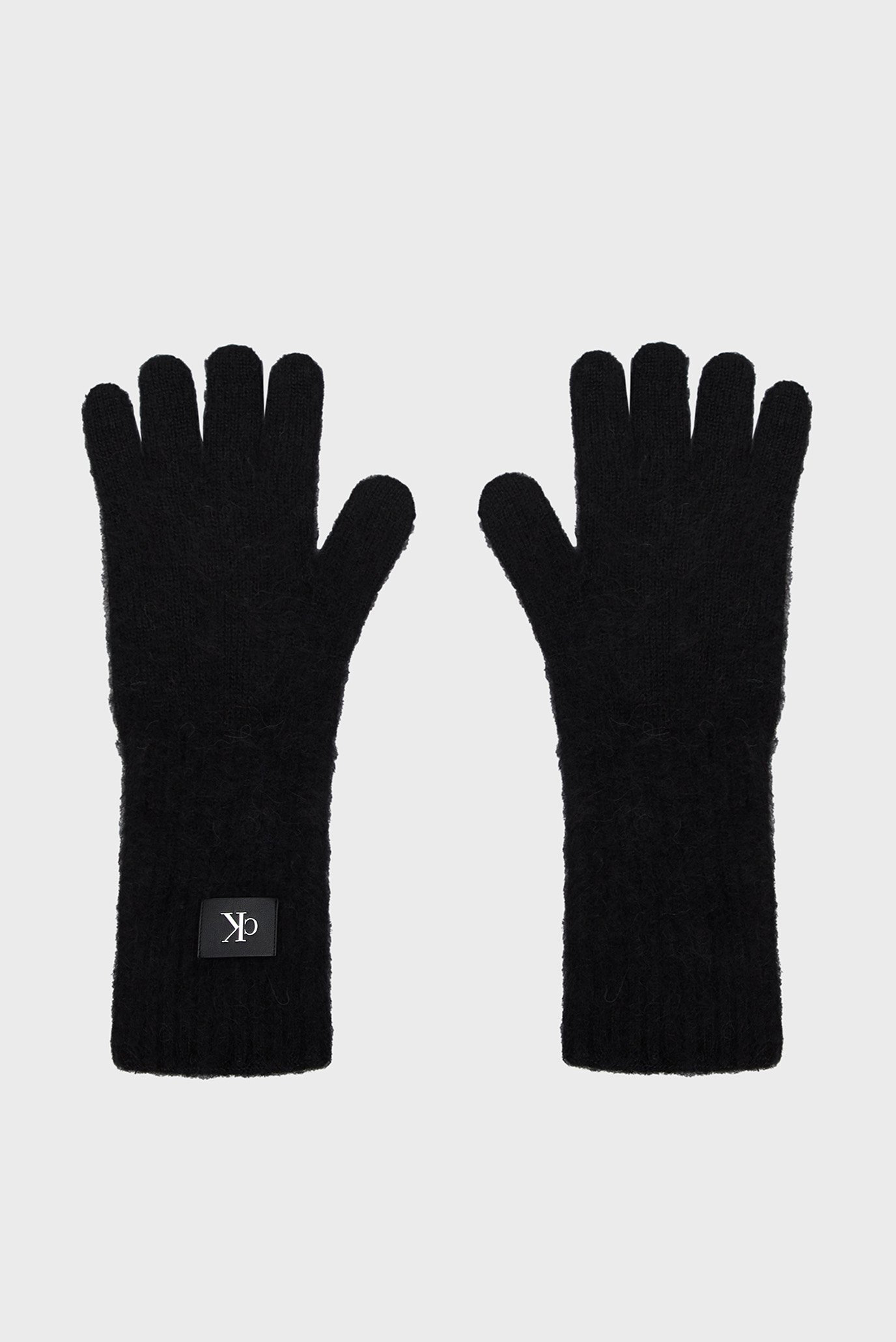 Женские черные шерстяные перчатки MINIMAL MONOGRAM GLOVES 1