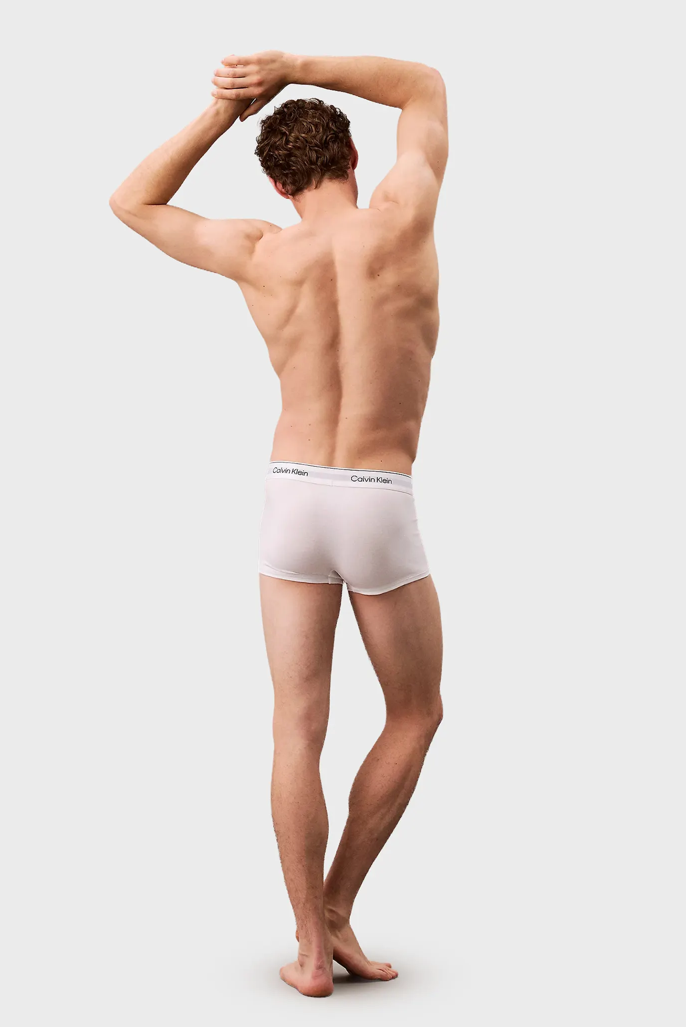 Мужские белые боксеры (3 шт) LOW RISE TRUNK 3