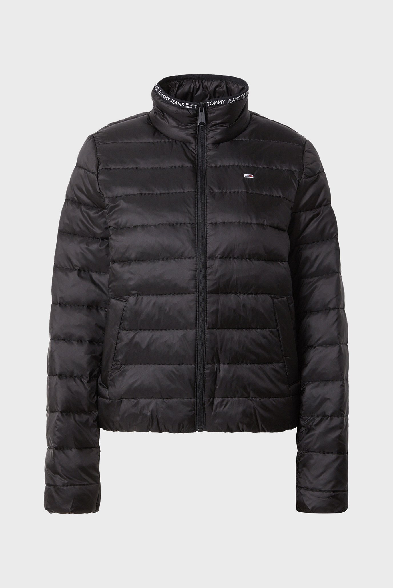 Жіночий чорний пуховик TJW QUILTED ZIP THROUGH 1