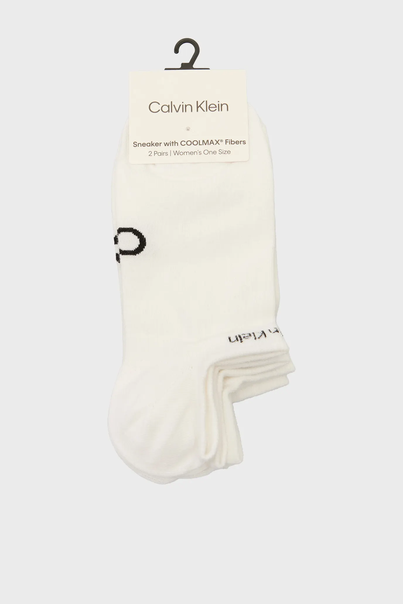 Жіночі білі шкарпетки (2 пари) CK WOMEN SNEAKER 2P GRIPPER 1