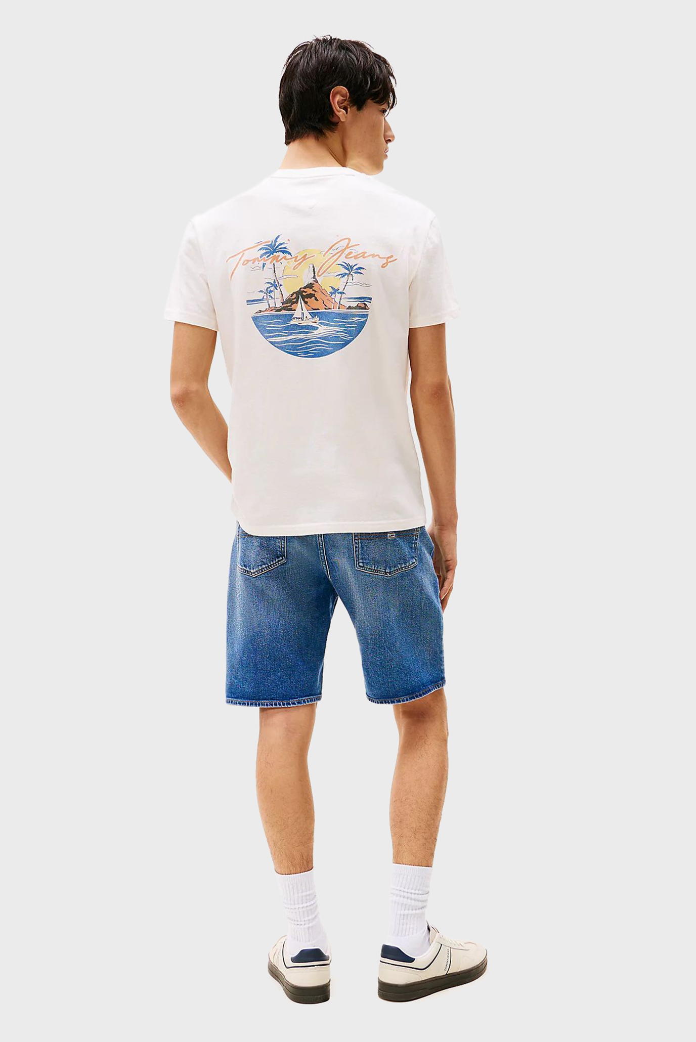 Мужская белая футболка SIG SAILING Белый M Tommy Jeans DM0DM21868 Мужская белая футболка SIG SAILING Белый M Tommy Jeans DM0DM21868