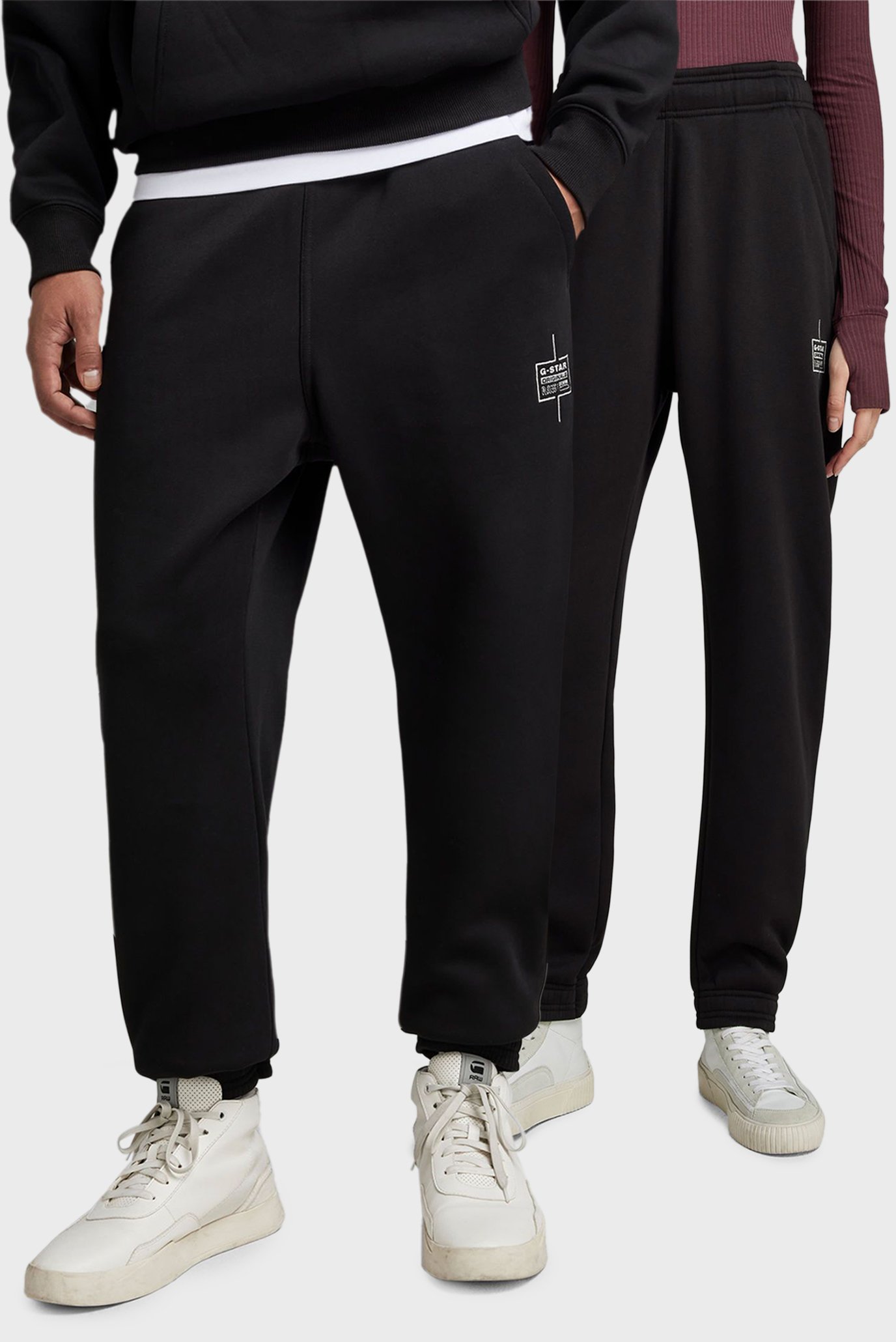Черные спортивные брюки Unisex core tapered (унисекс) 1