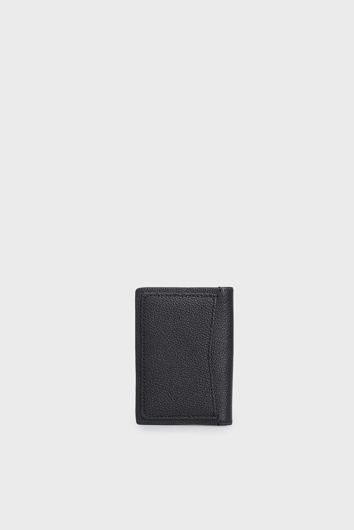 Мужской черный кожаный кардхолдер LOGO EMBOSS COMPACT BIFOLD 4
