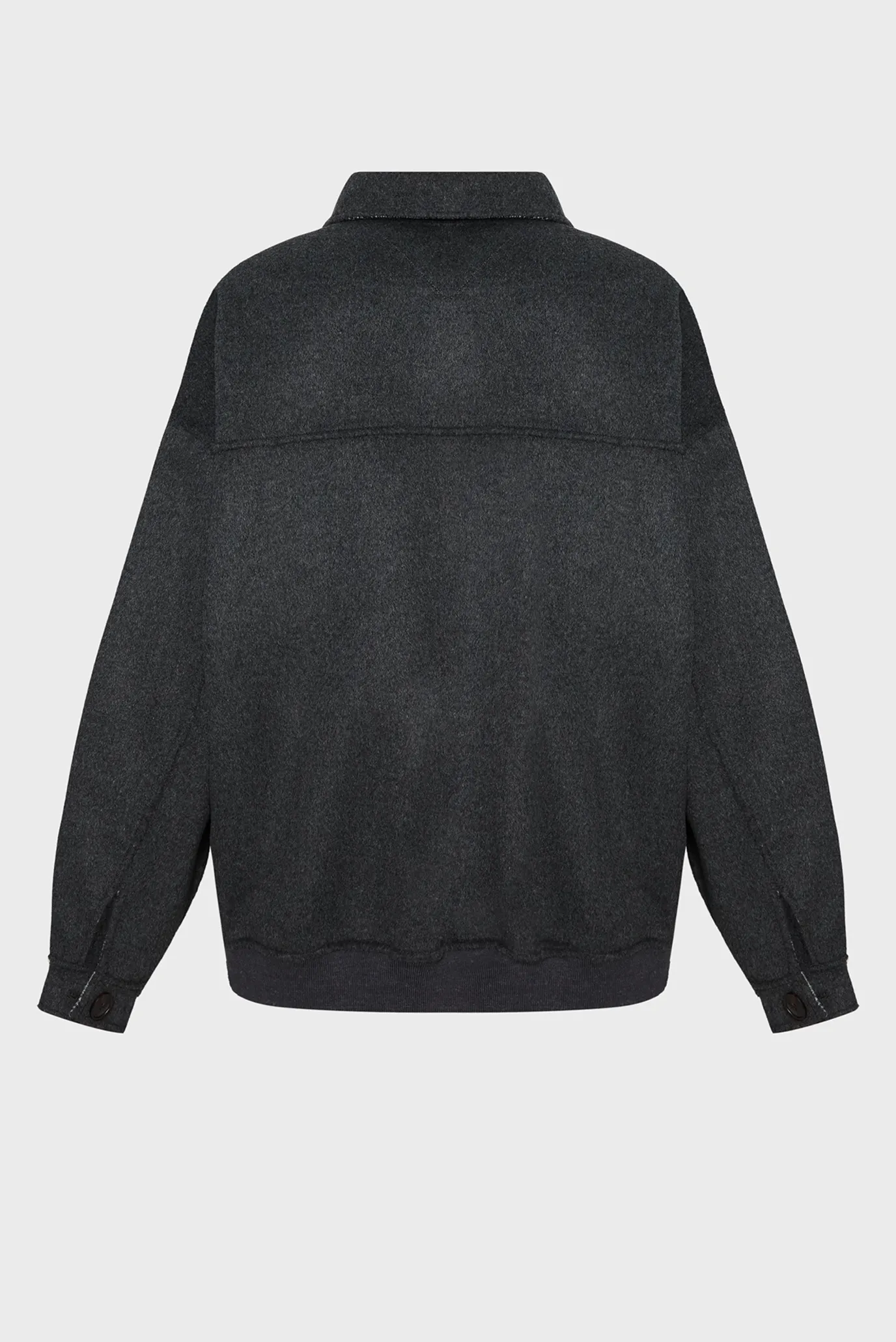 Жіноче сіре вовняне двостороннє пальто MD DF WOOL REVERSIBLE CHECK JKT 8