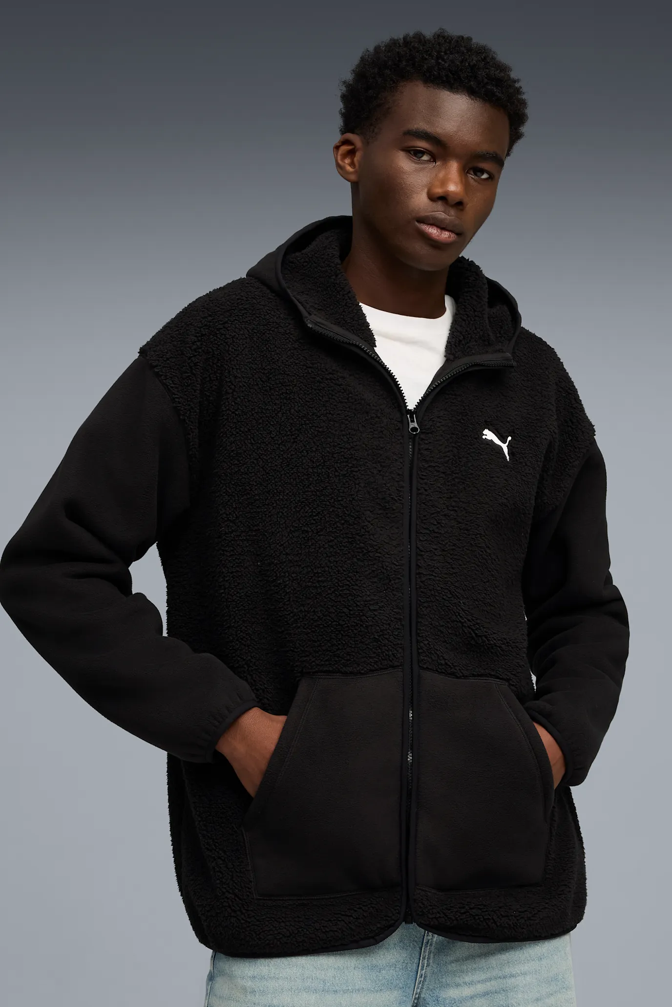 Мужское черное худи Essentials Elevated Relaxed Relaxed Winterized