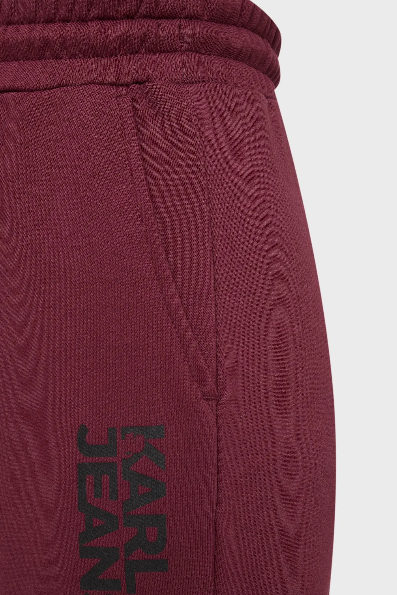 Женские бордовые спортивные брюки text logo 3
