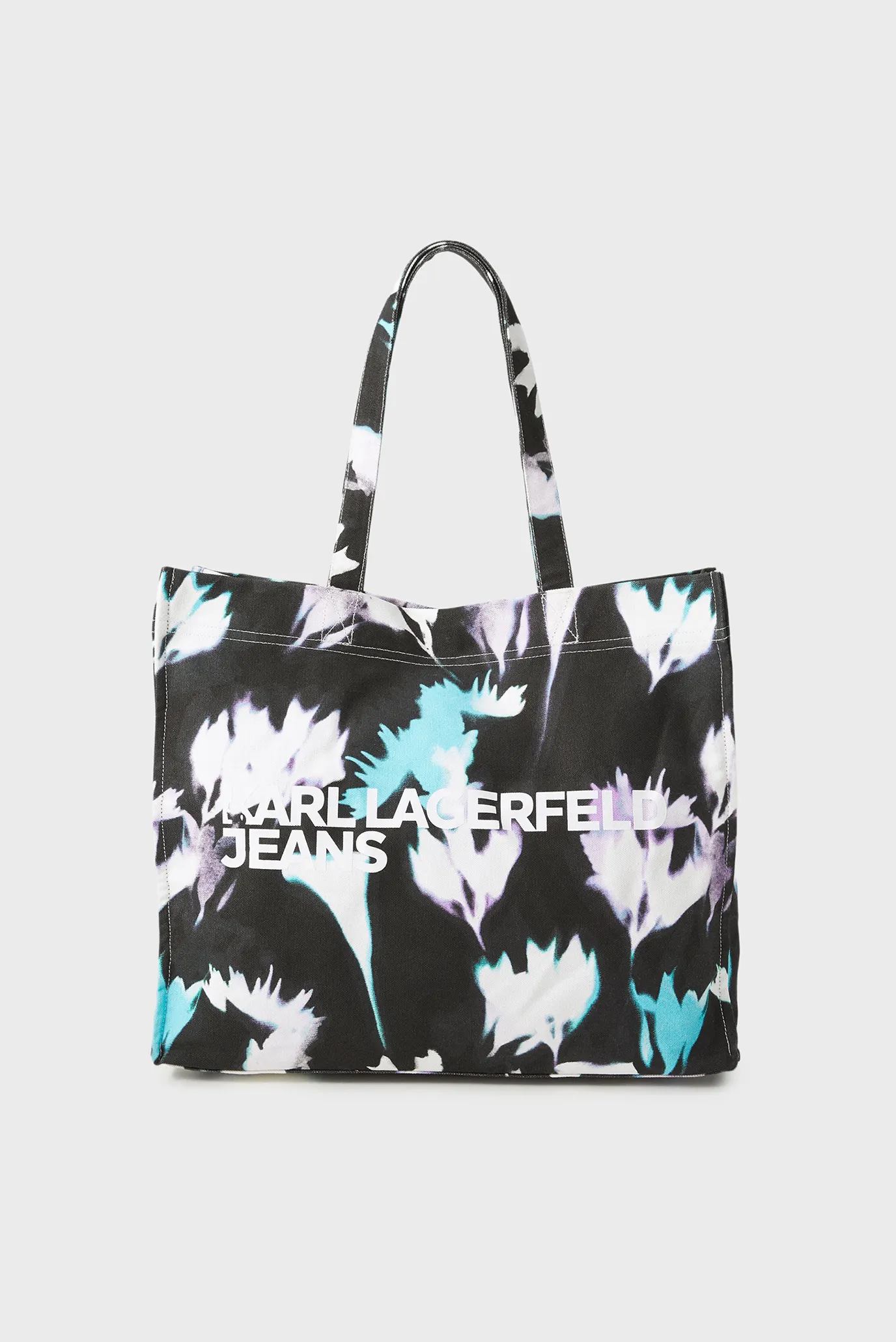 Женский черный шопер с узором logo 1