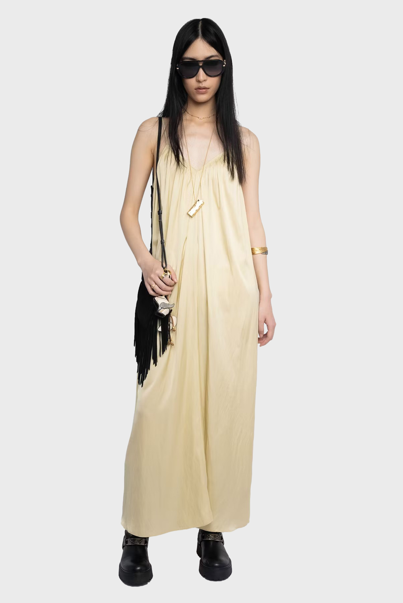 Женское желтое платье Ristym Желтый L ZADIG&VOLTAIRE WWDR02587_BLOND Женское желтое платье Ristym Желтый L ZADIG&VOLTAIRE WWDR02587_BLOND