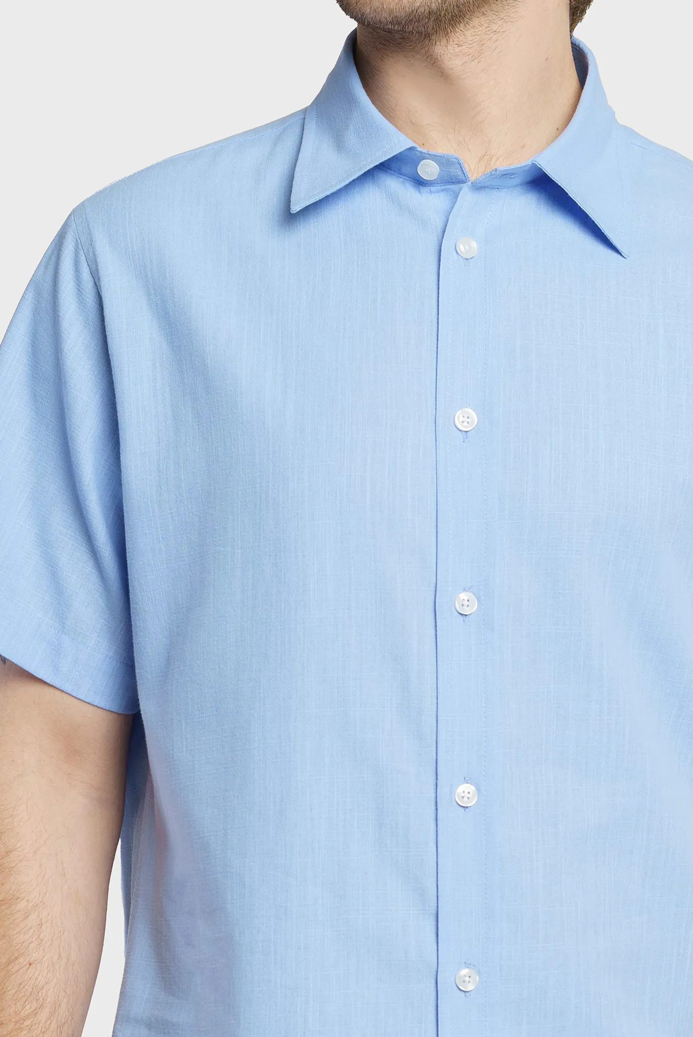 Чоловіча блакитна сорочка 5