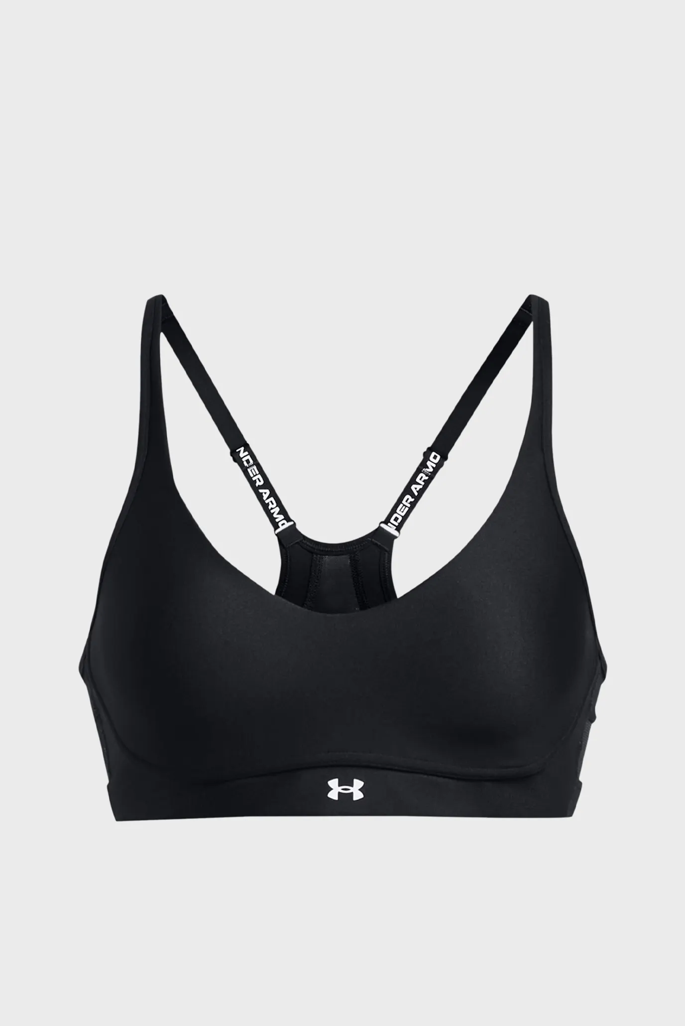 Жіночий чорний топ UA Infinity Low 2.0Strap Bra 3