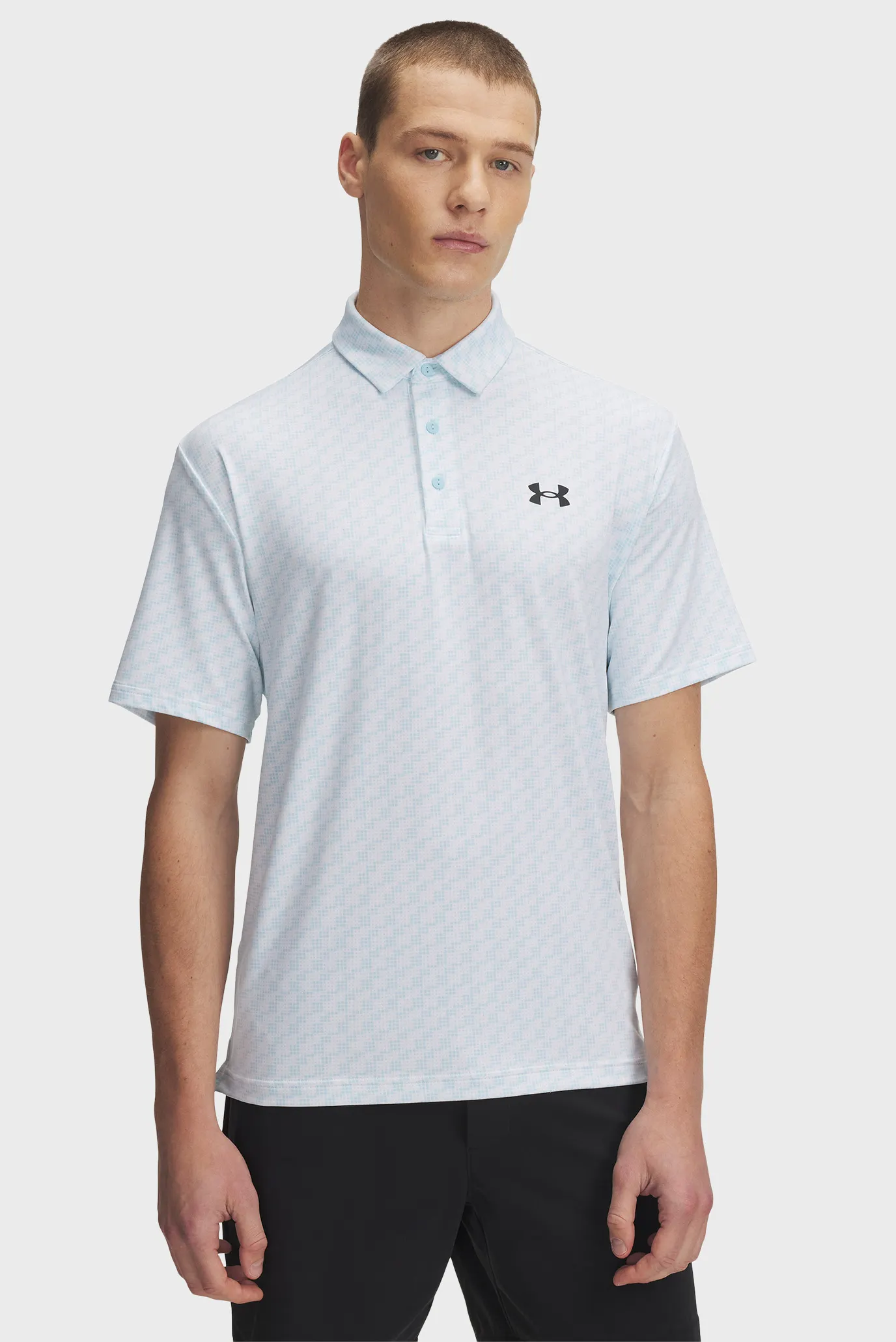 Чоловіче блакитне поло з візерунком UA Playoff 3.0 Printed Polo 1