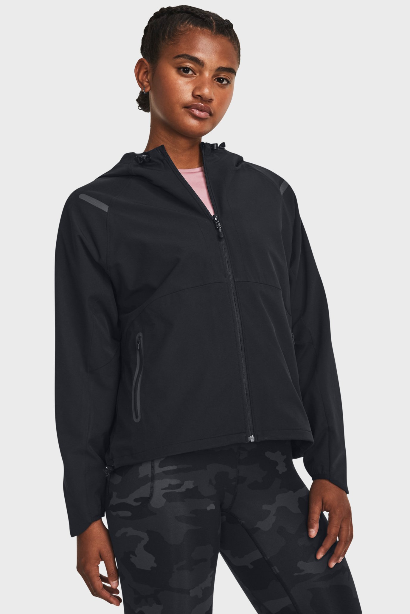 Женская черная ветровка Unstoppable Hooded Jacket 1