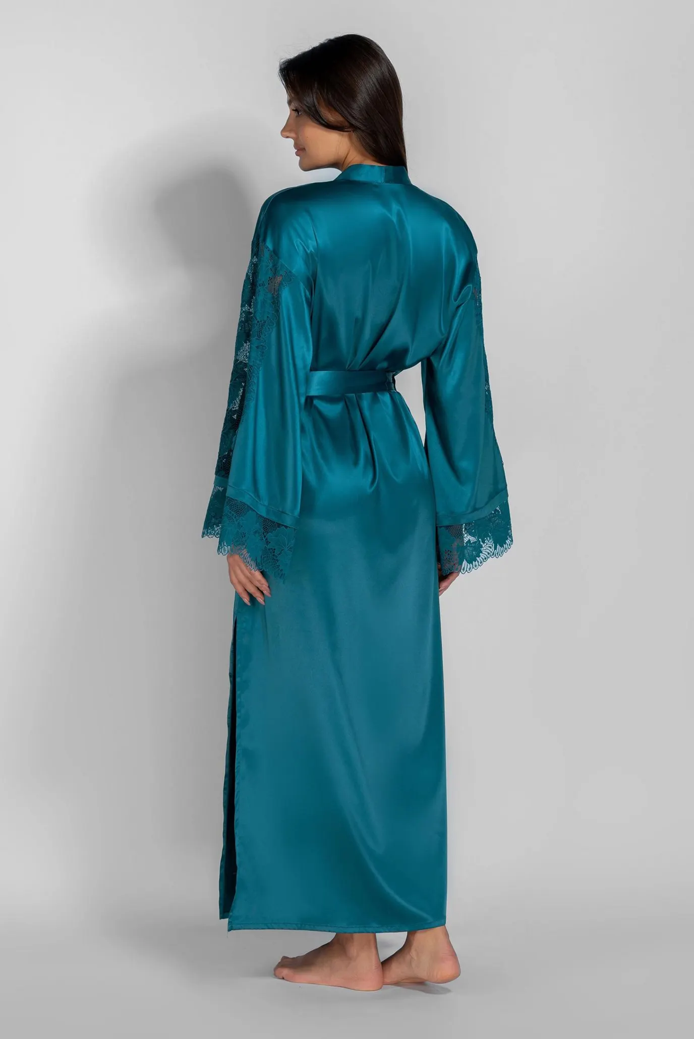 Жіночий бірюзовий пеньюар 3
