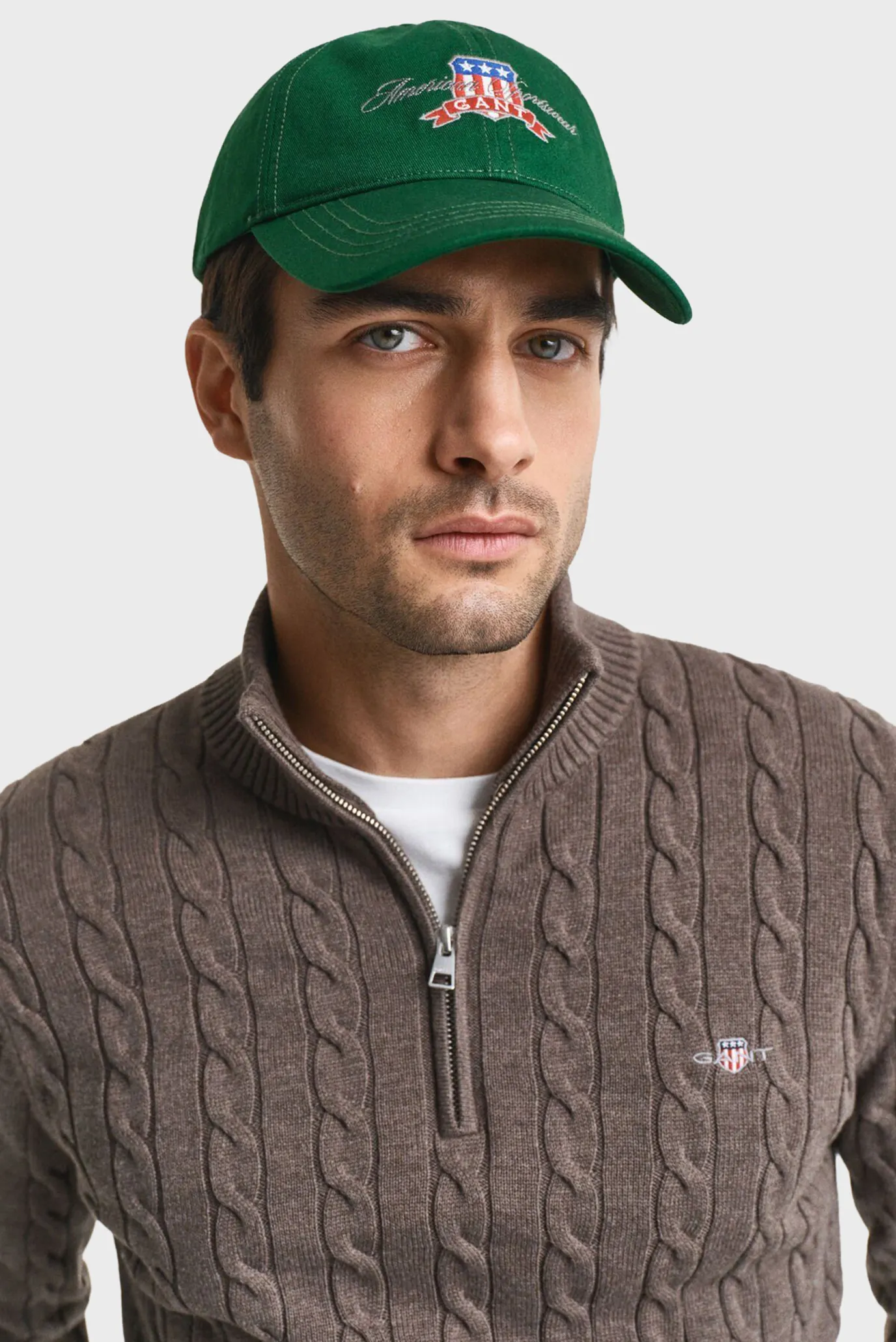 Чоловічий коричневий джемпер CABLE 4