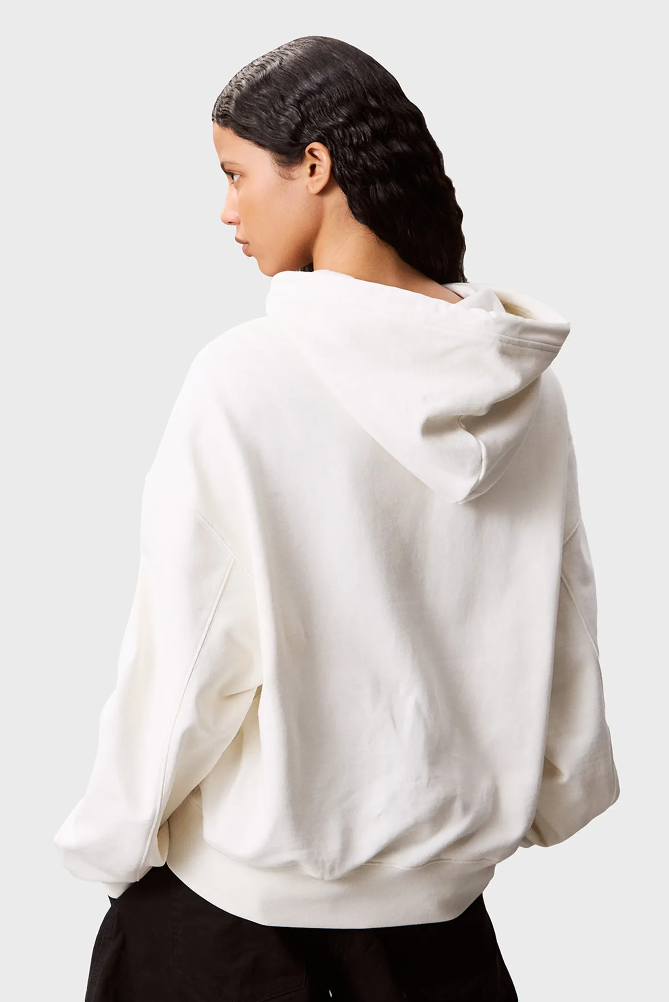 Женское белое худи  French Terry PO 3