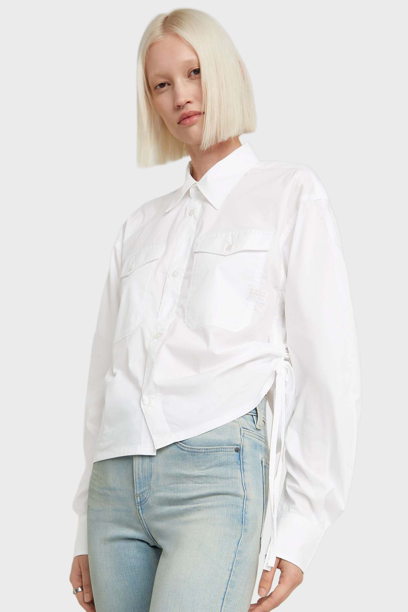 Женская белая рубашка Boxy Белый M G-Star RAW D26439,D321 Женская белая рубашка Boxy Белый M G-Star RAW D26439,D321