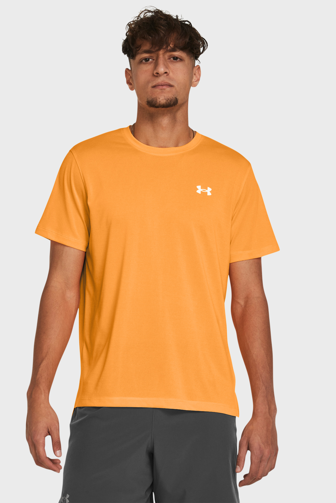 Чоловіча помаранчева футболка UA LAUNCH SHORTSLEEVE 1