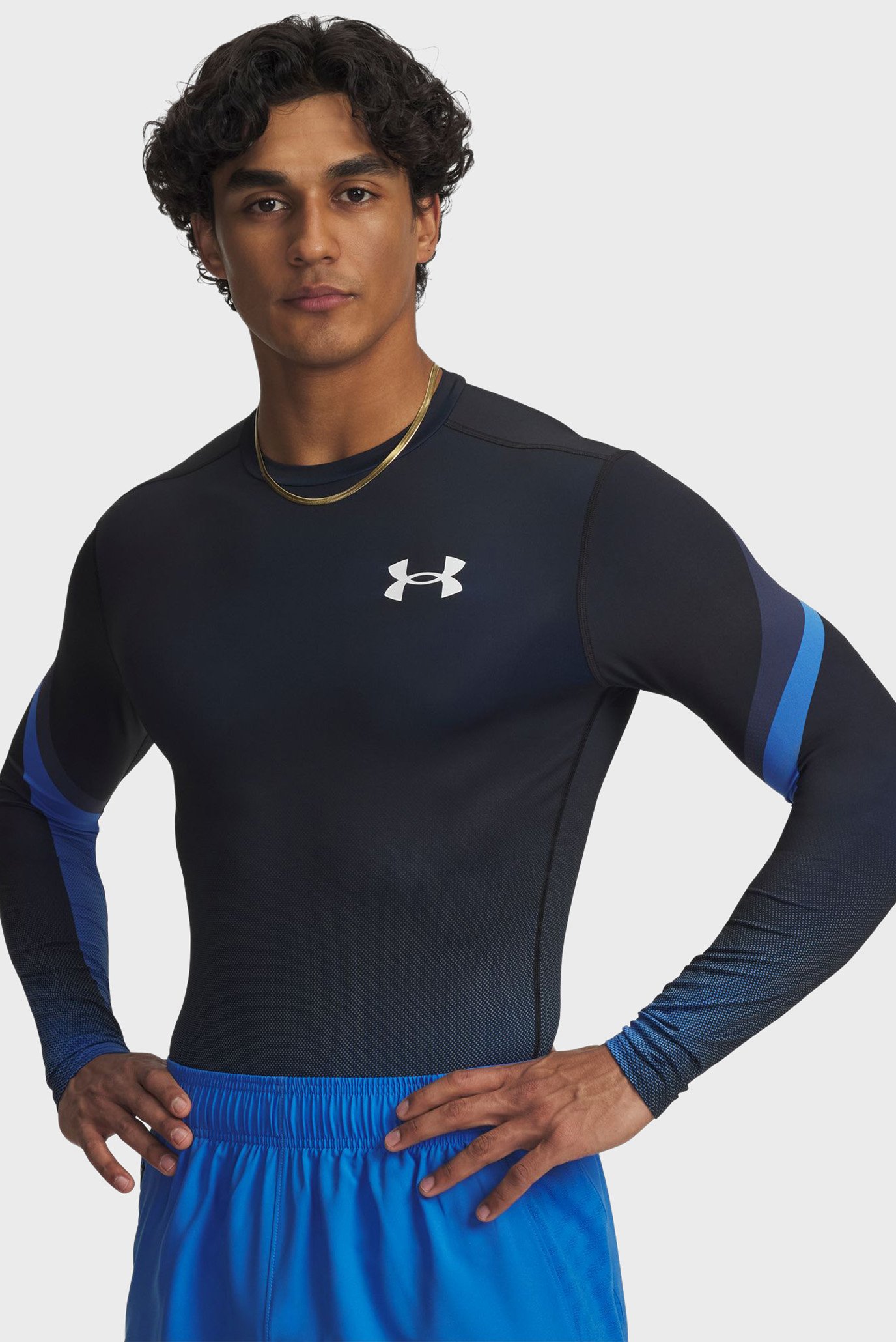 Мужской темно-синий лонгслив UA Heatgear Sub Crew LS Синий XL Under Armour 6007631-402 Мужской темно-синий лонгслив UA Heatgear Sub Crew LS Синий XL Under Armour 6007631-402