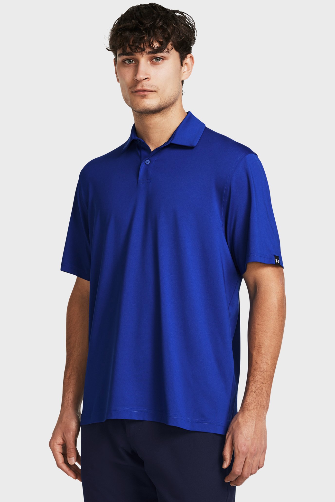 Мужское синее поло UA T2G Polo LB Синий S Under Armour 1383255-400 Мужское синее поло UA T2G Polo LB Синий S Under Armour 1383255-400
