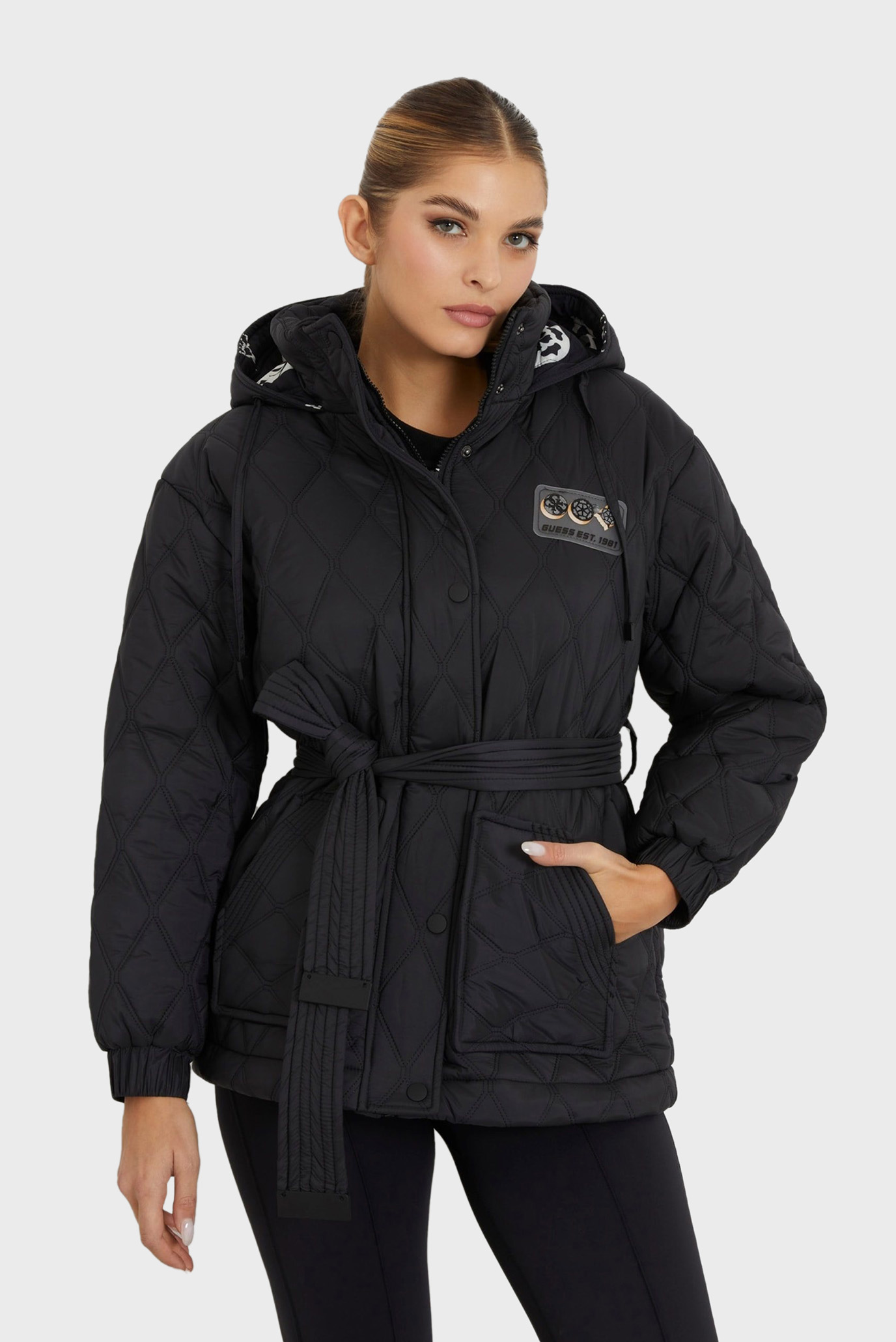 Жіноча чорна куртка QUILTED 4G PUFFER JACKET 1