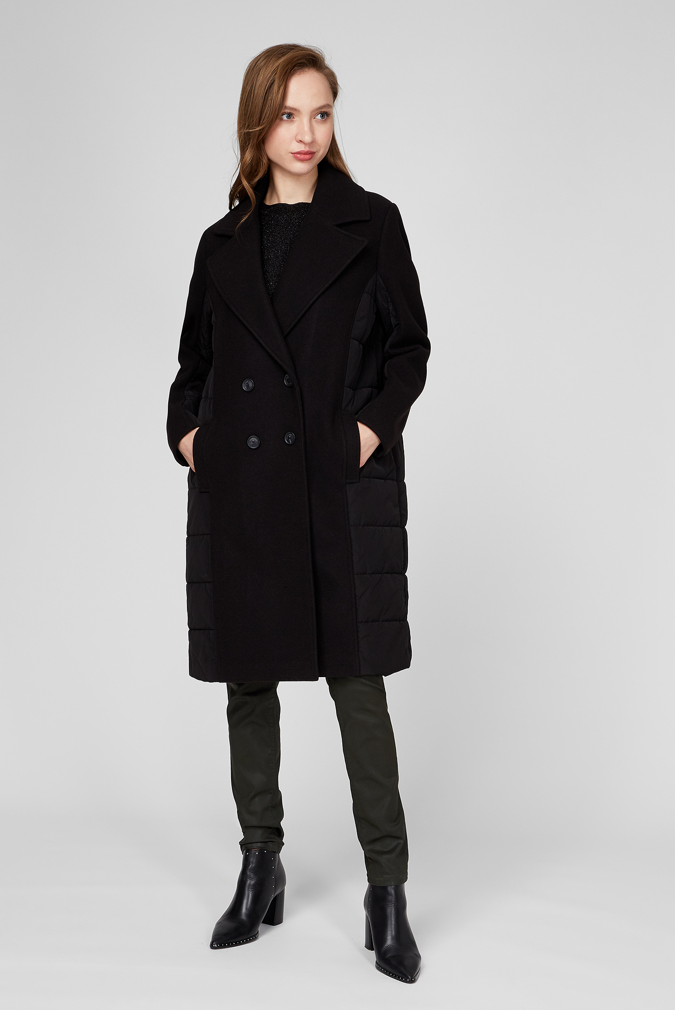 Женское черное пальто 1