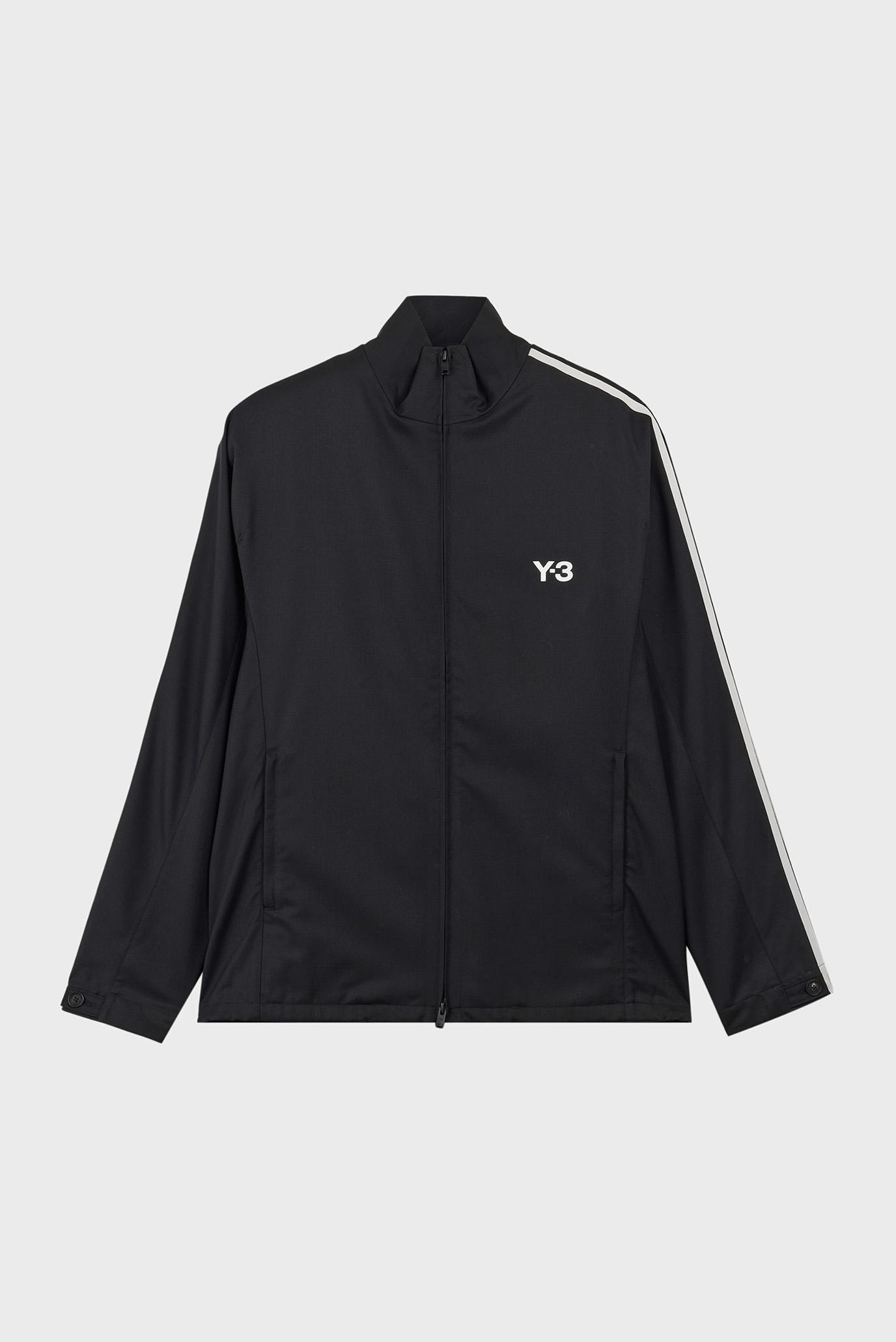 Черная спортивная кофта Y-3 Refined Wool 3-Stripes 1