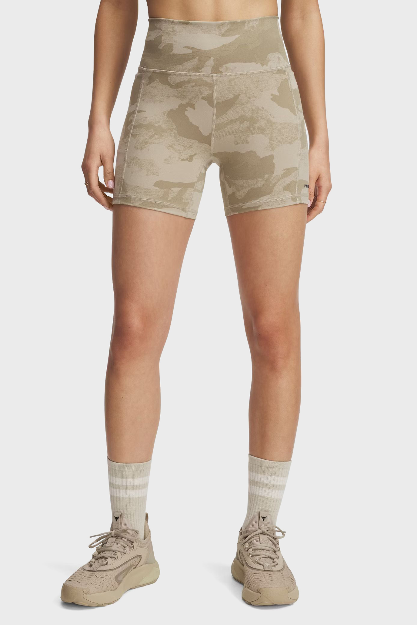 Женские бежевые камуфляжные велосипедки Pjt Rck Middy Short Бежевый XL Under Armour 1389712-299 Женские бежевые камуфляжные велосипедки Pjt Rck Middy Short Бежевый XL Under Armour 1389712-299
