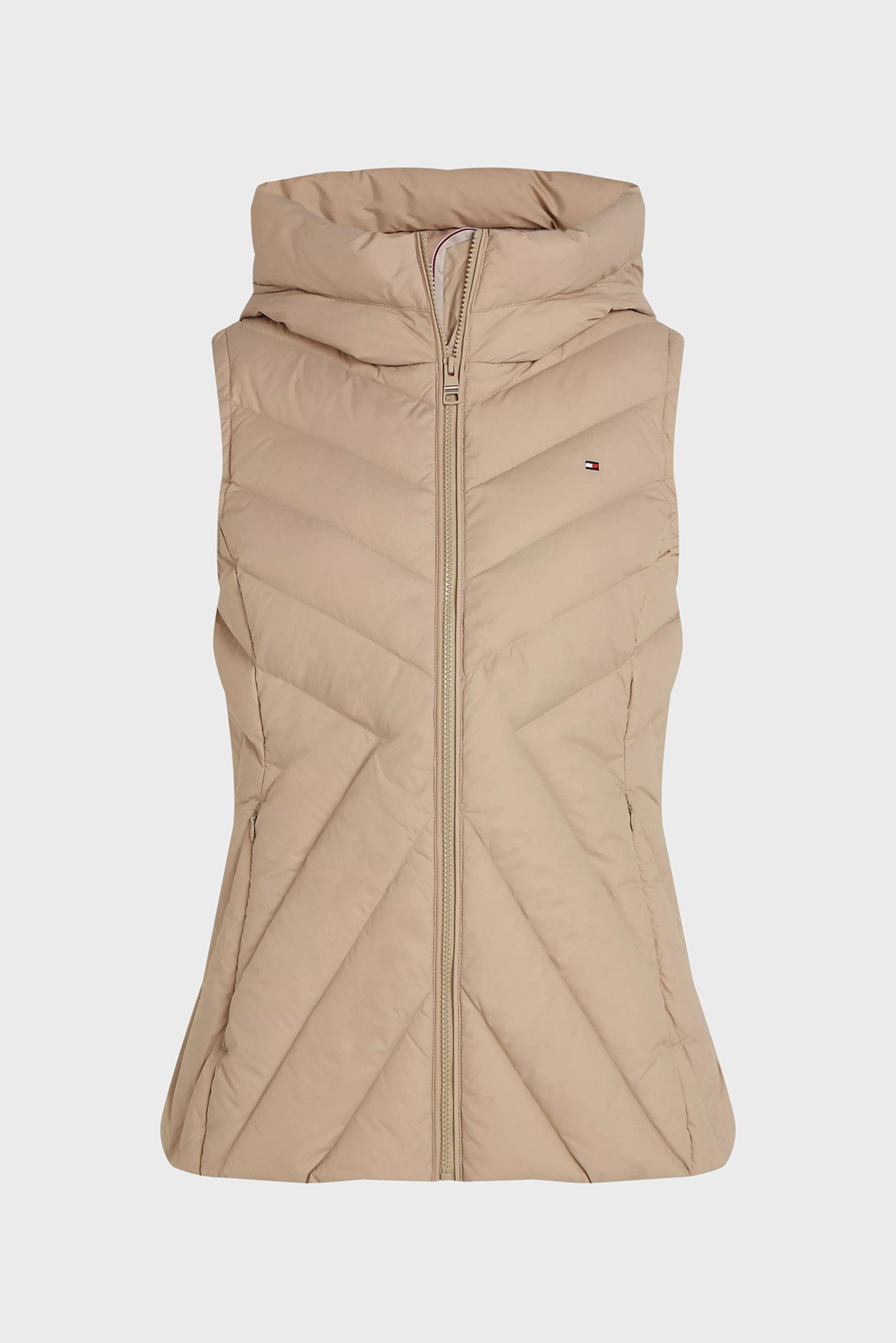 Жіночий бежевий пуховий жилет CHEVRON MW DOWN VEST 1