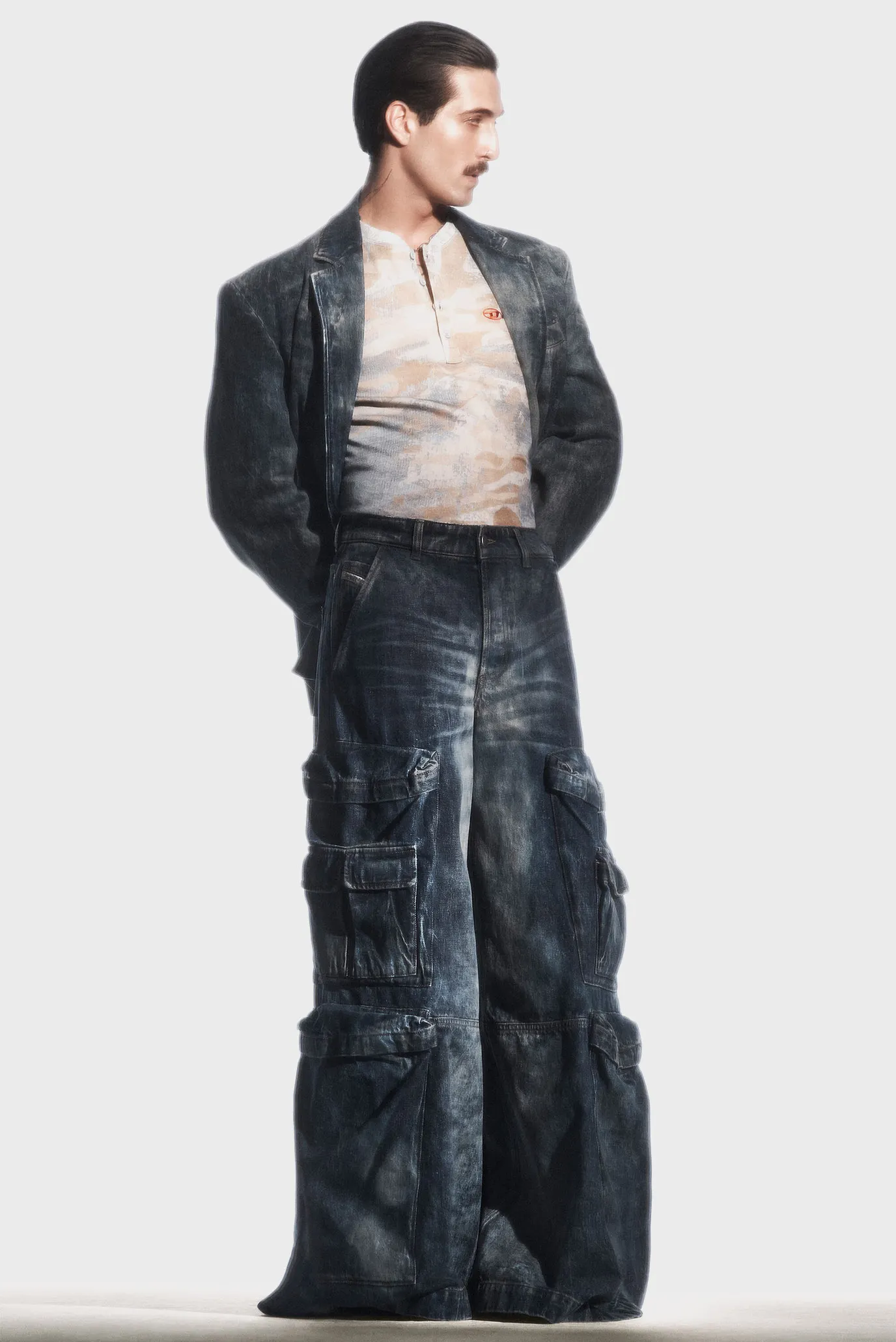 Мужской камуфляжный лонгслив T-JUSER-DD Diesel x Damiano David 4